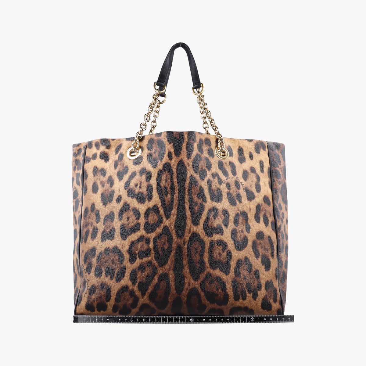 Leopard Print Tote Brown Leather レオパード プリント トート ブラウン レザー