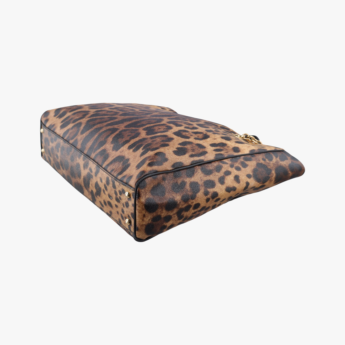 Leopard Print Tote Brown Leather レオパード プリント トート ブラウン レザー