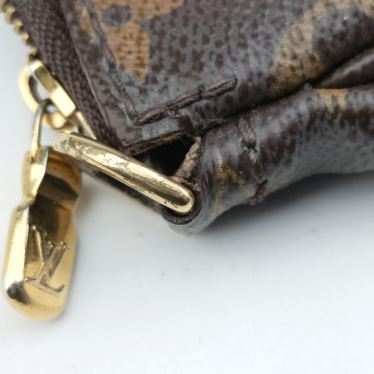 MULTI POCHETTE ACCESSOIRES MARRON×ROSE CLAIRE Monogram Canvas M44840 DR4149ミュルティポシェットアクセソワール マロン×ローズ クレール モノグラムキャンバス M44840 DR4149