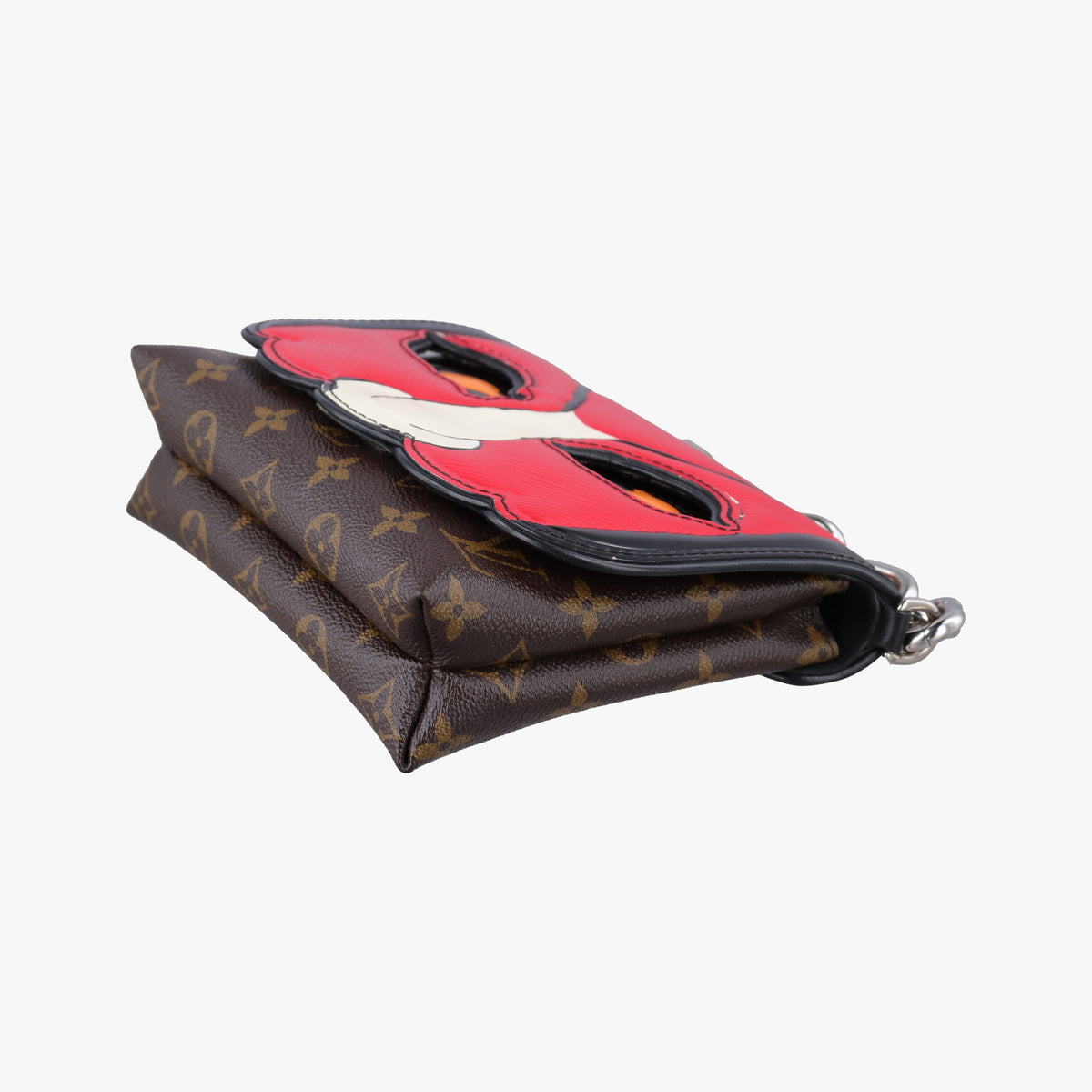 Pochette Kabuki Mask Red × Brown Monogram Canvas × Epi Leather M43527 DU3177 IC Chipポシェット カブキ マスク カブキマスクプリント / レッド × ブラウン モノグラムキャンバス × エピレザー M43527 DU3177 ICチップ
