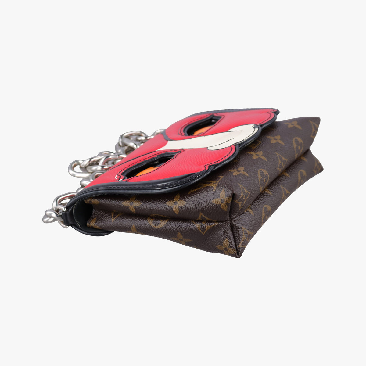 Pochette Kabuki Mask Red × Brown Monogram Canvas × Epi Leather M43527 DU3177 IC Chipポシェット カブキ マスク カブキマスクプリント / レッド × ブラウン モノグラムキャンバス × エピレザー M43527 DU3177 ICチップ
