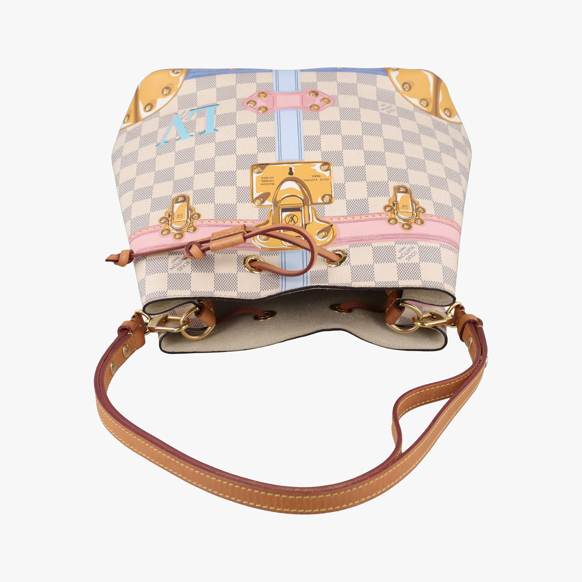 NeoNoe Summer Trunk Azur×multicolor Damier Canvas N41066 SP1148 IC Chipネオノエ サマートランク アズール×マルチカラー ダミエキャンバス N41066 SP1148 ICチップ