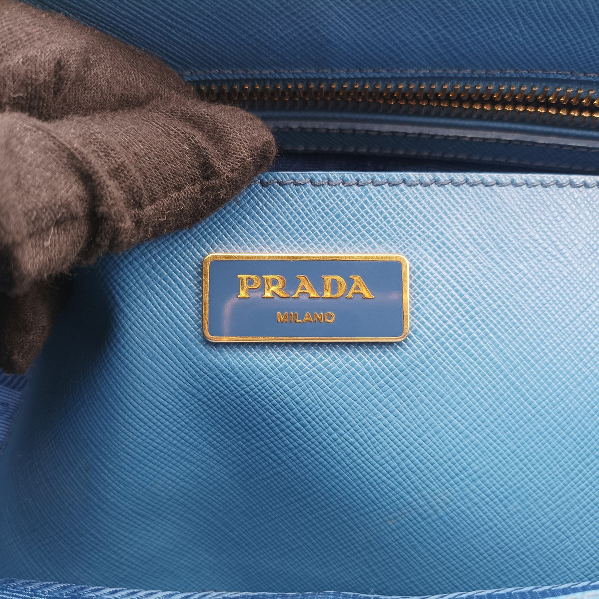 Galleria Blue SAFFIANO Leather BN1786 100ガレリア ブルー サフィアーノレザー BN1786 100