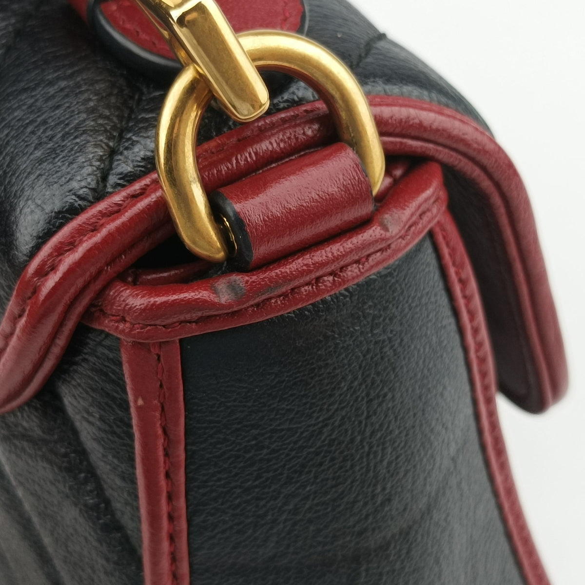 GG Marmont Black×Red Leather 583571 I028671022GGマーモント ブラック×レッド レザー 583571 I028671022