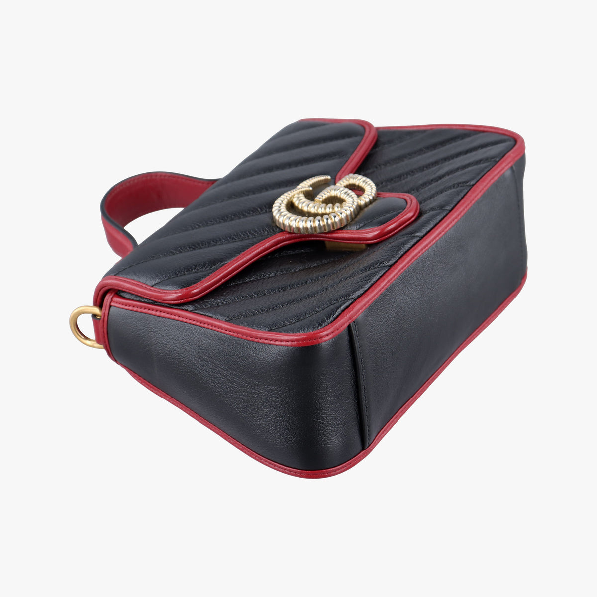 GG Marmont Black×Red Leather 583571 I028671022GGマーモント ブラック×レッド レザー 583571 I028671022