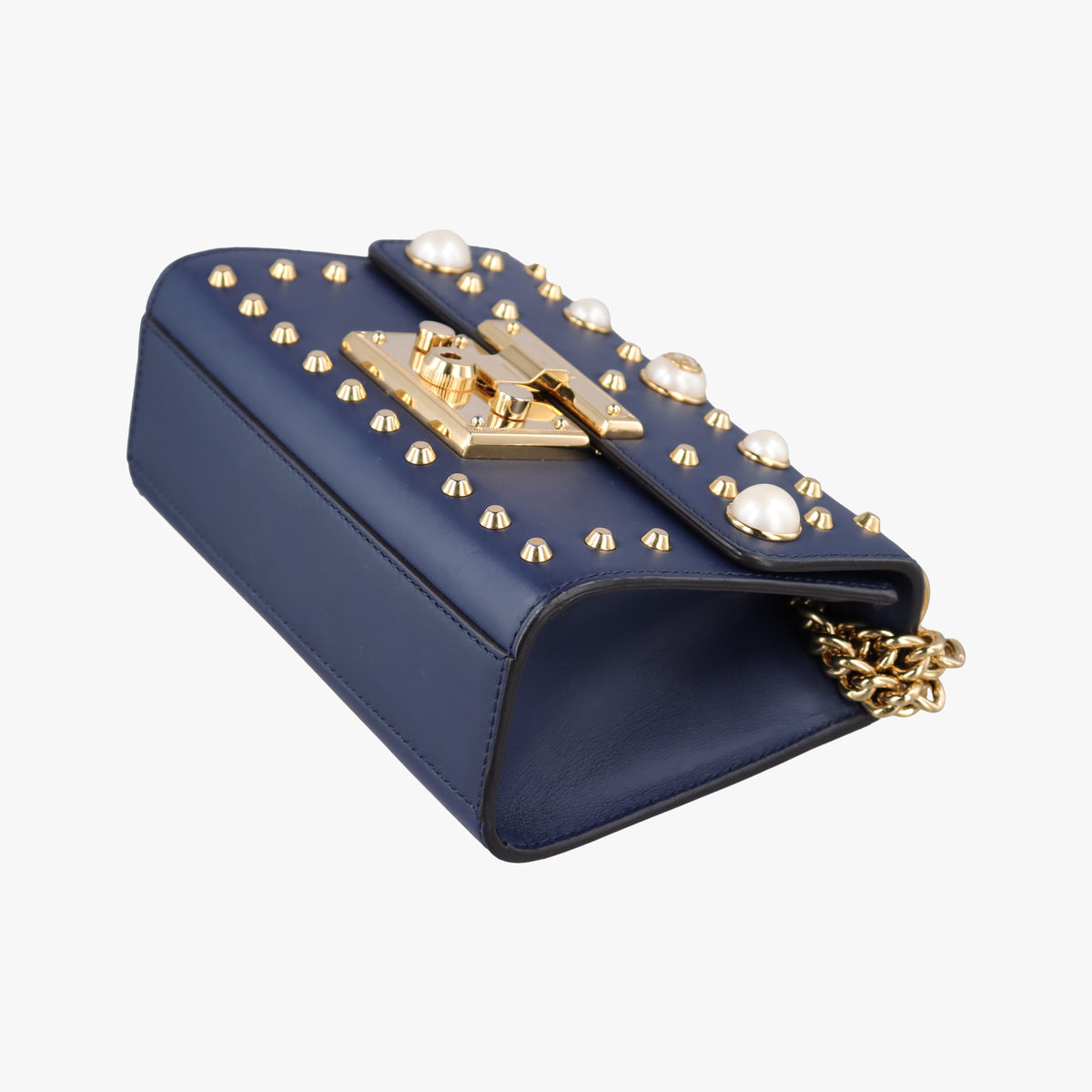 Padlock Navy Leather 432182 G021580443パドロック ネイビー レザー 432182 G021580443