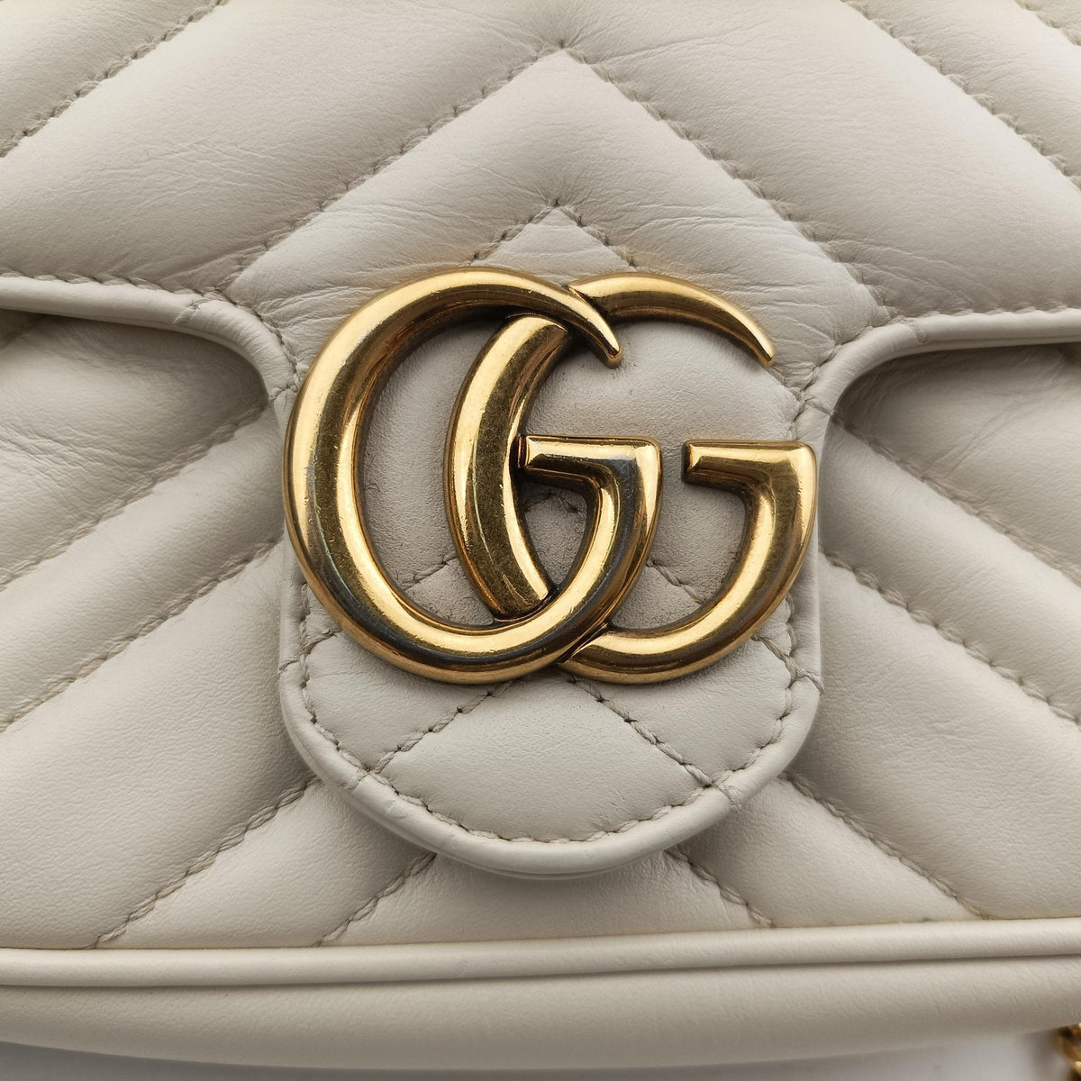 GG Marmont White Leather 476438 GGマーモント ホワイト レザー 476438