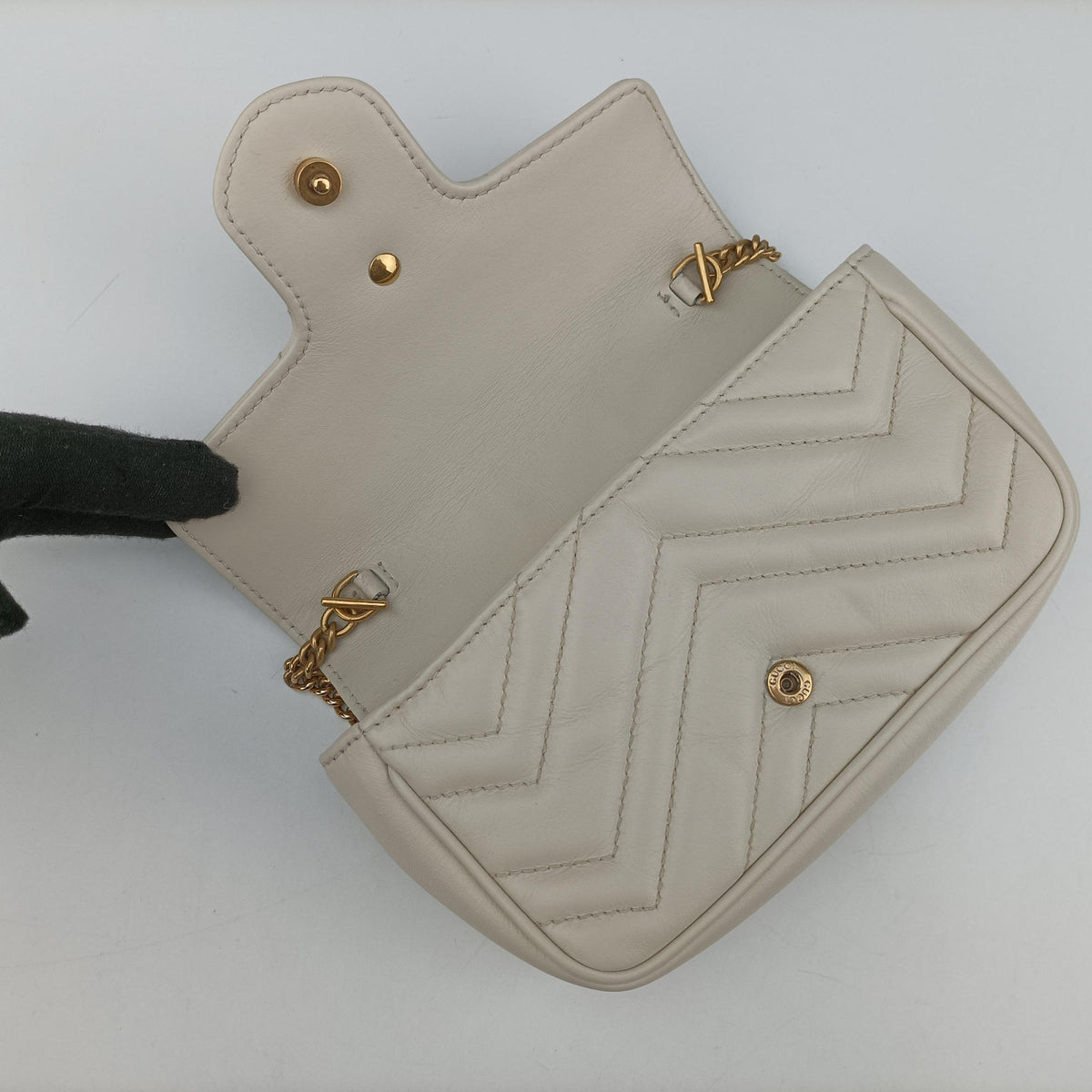 GG Marmont White Leather 476438 GGマーモント ホワイト レザー 476438