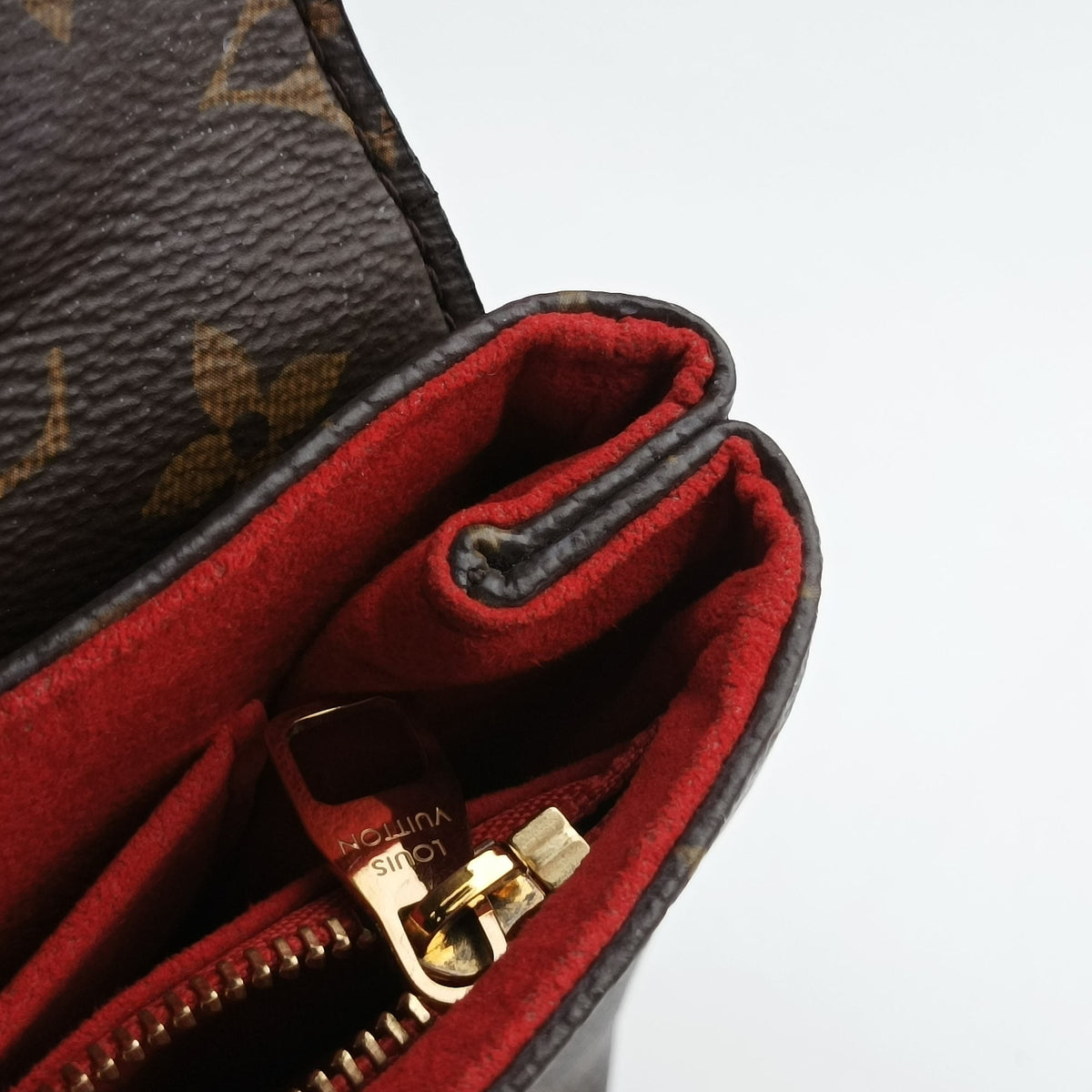 SAINT PLACIDE brown×CERISE Monogram Canvas×calf leather M43713 IC Chipサンプラシード モノグラム/ブラウン×スリーズ モノグラムキャンバス×カーフレザー M43713 ICチップ