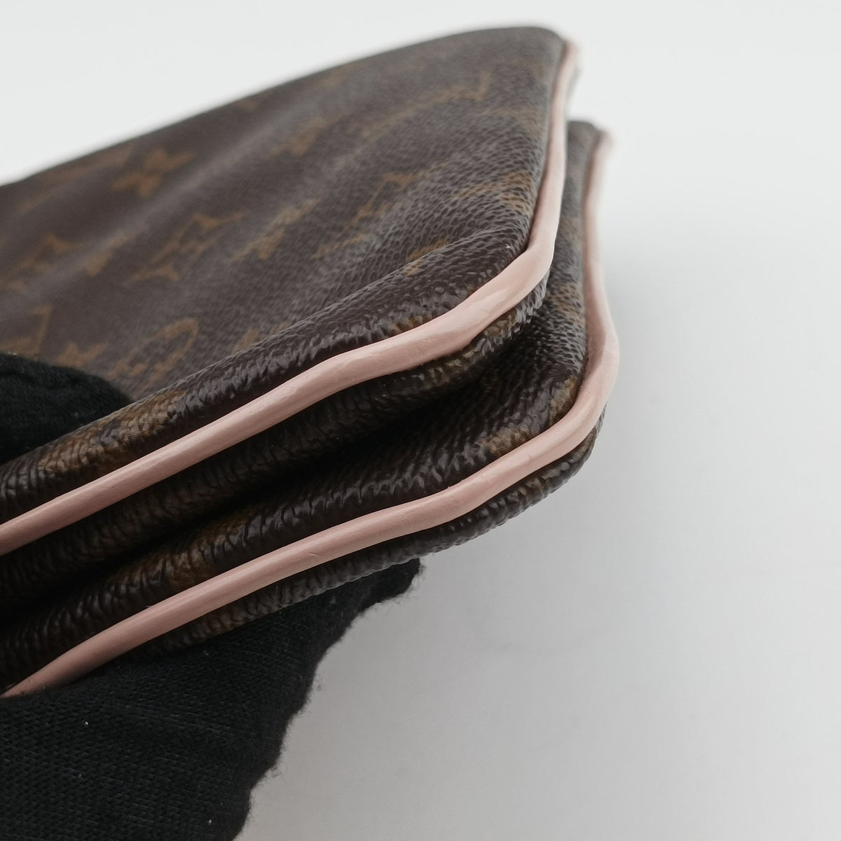 Pochette Double Zip Brown x Pink x Red Monogram canvas M63905 GI0179 IC Chipポシェットドゥーブルジップ ブラウン×ピンク×レッド モノグラム キャンバス M63905 GI0179 ICチップ
