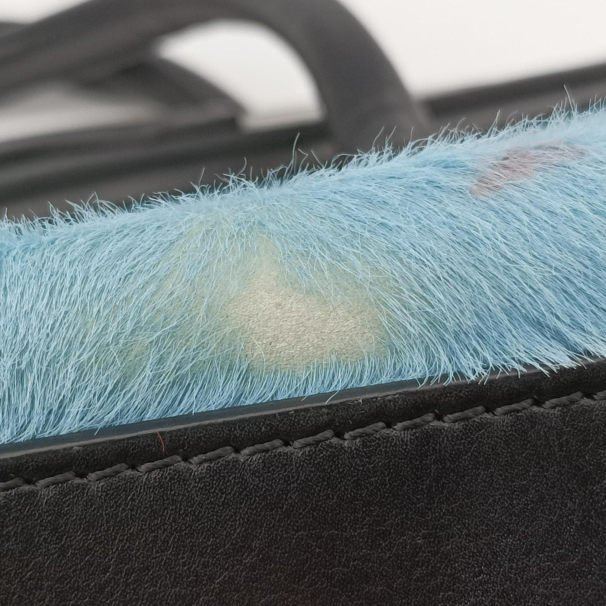 Luggage Mini Shopper Black×Blue×Red Leather×Ponyhair U-GA-0123ラゲージミニショッパー ブラック×ブルー×レッド レザー×ハラコ U-GA-0123