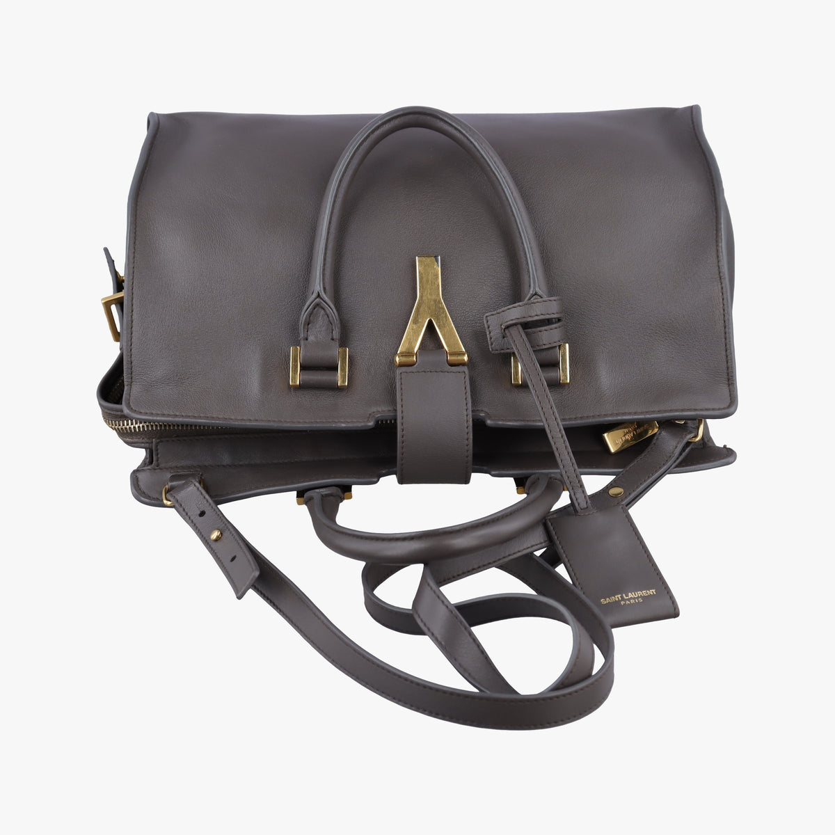 Y Ligne Petit Cabas Grey Leather 311210 311210.529258Yライン プチカバス グレー レザー 311210 311210.529258