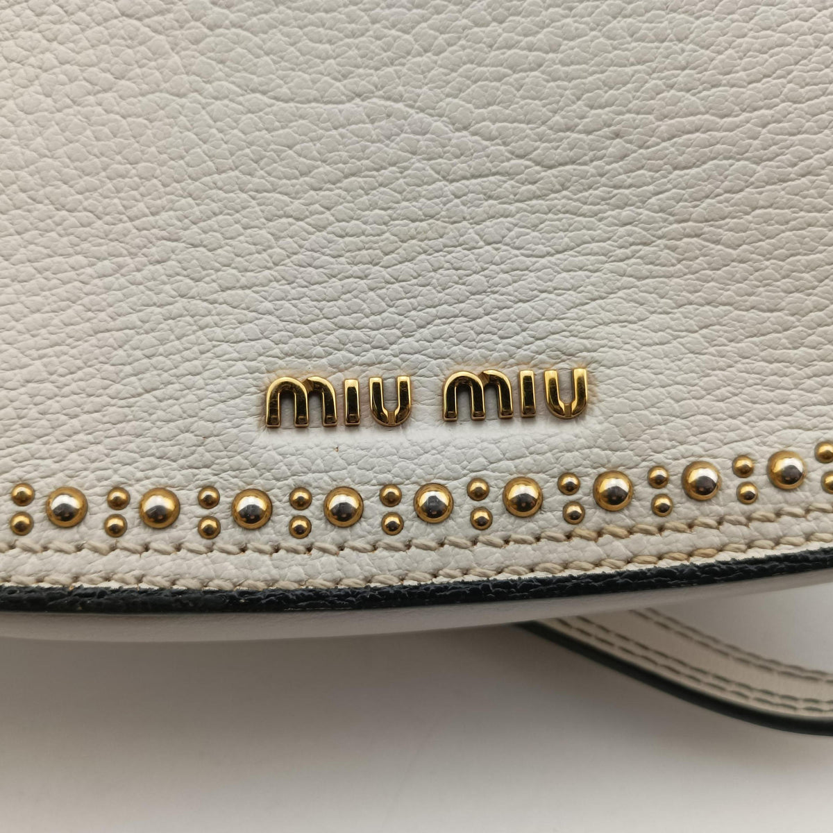 Miu Lady White Leather 37ミュウレディ ホワイト レザー 37