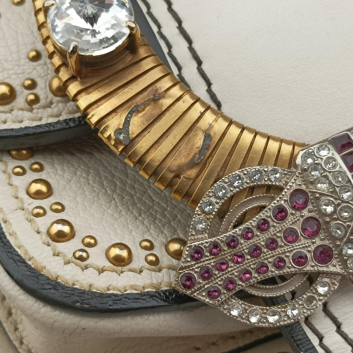 Miu Lady White Leather 37ミュウレディ ホワイト レザー 37