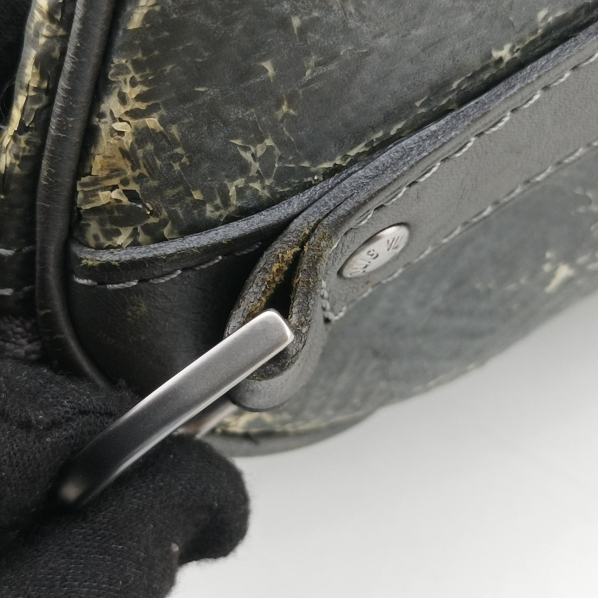 Keepall Bandouliere 45 Gray Damier Carbon N41323 Lot number unknownキーポルバンドリエール45 グレー ダミエカーボン N41323 製番不明