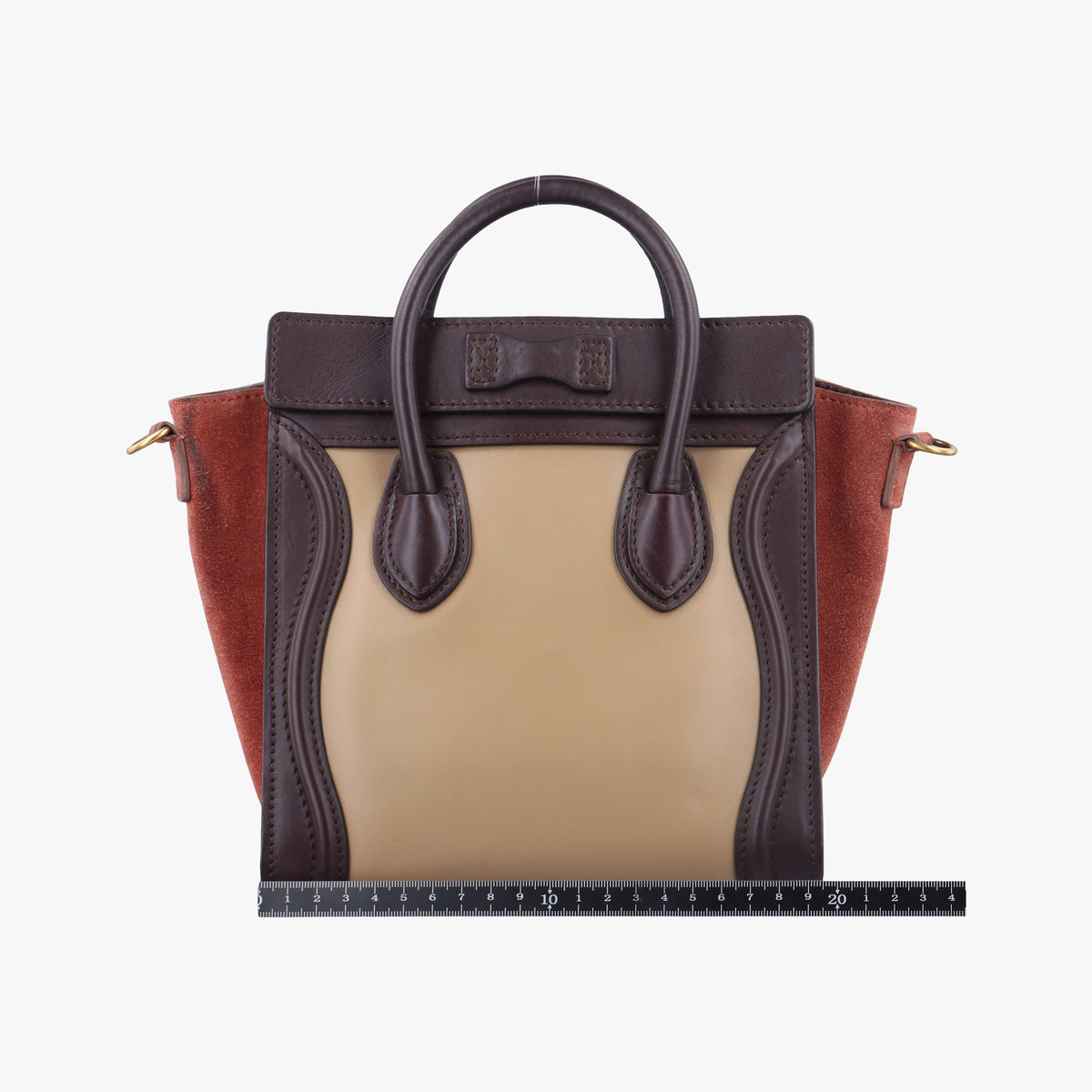 luggage nano shopper Beige×brown Leather×Suede S-CU-0122ラゲージナノショッパー ベージュ×ブラウン レザー×スエード S-CU-0122