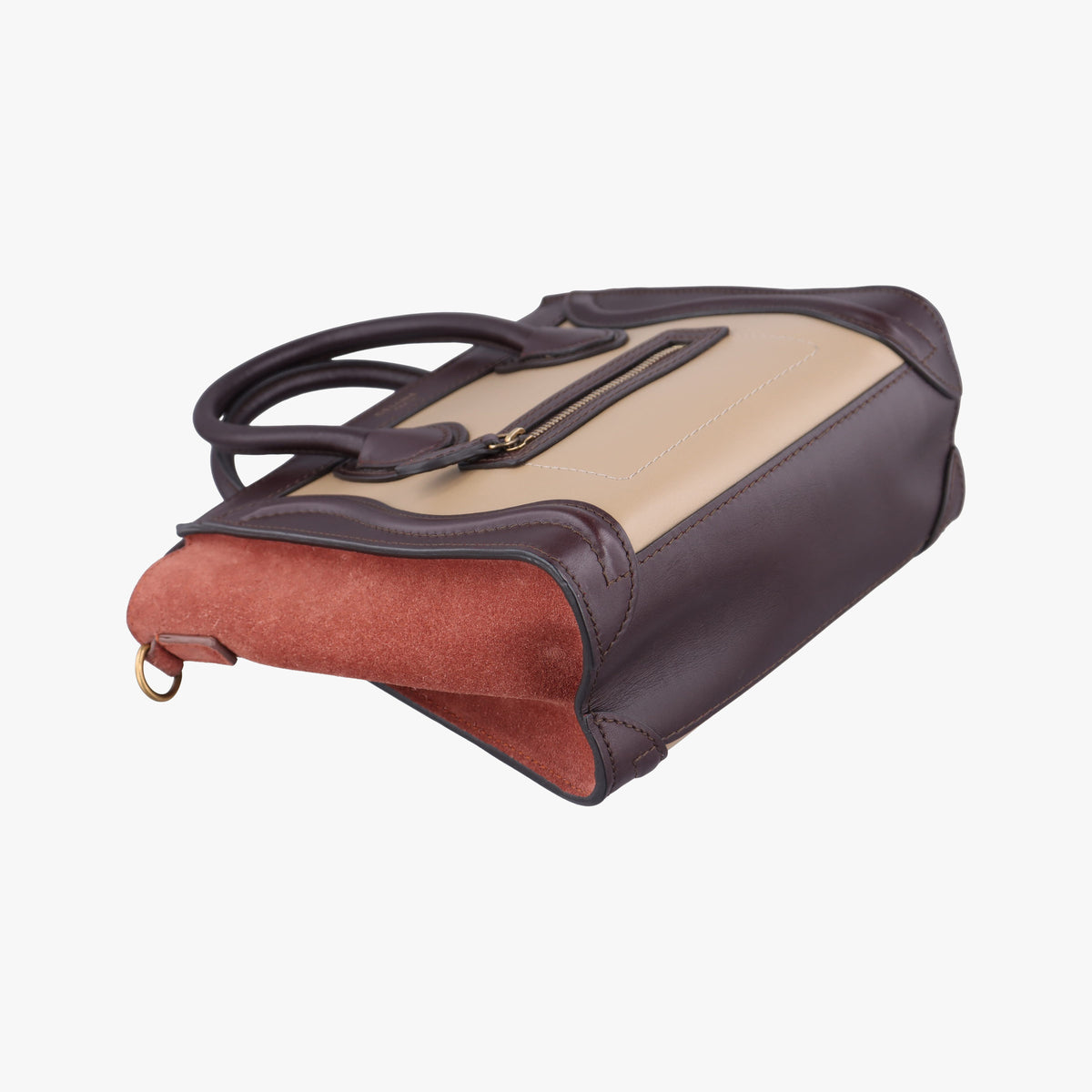 luggage nano shopper Beige×brown Leather×Suede S-CU-0122ラゲージナノショッパー ベージュ×ブラウン レザー×スエード S-CU-0122