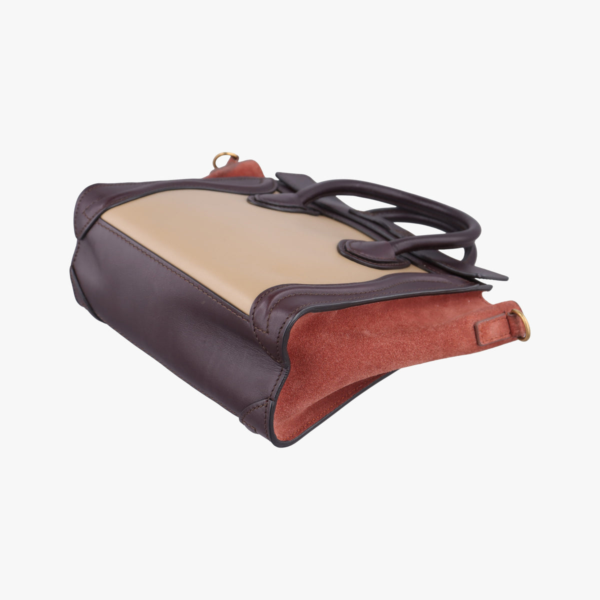 luggage nano shopper Beige×brown Leather×Suede S-CU-0122ラゲージナノショッパー ベージュ×ブラウン レザー×スエード S-CU-0122