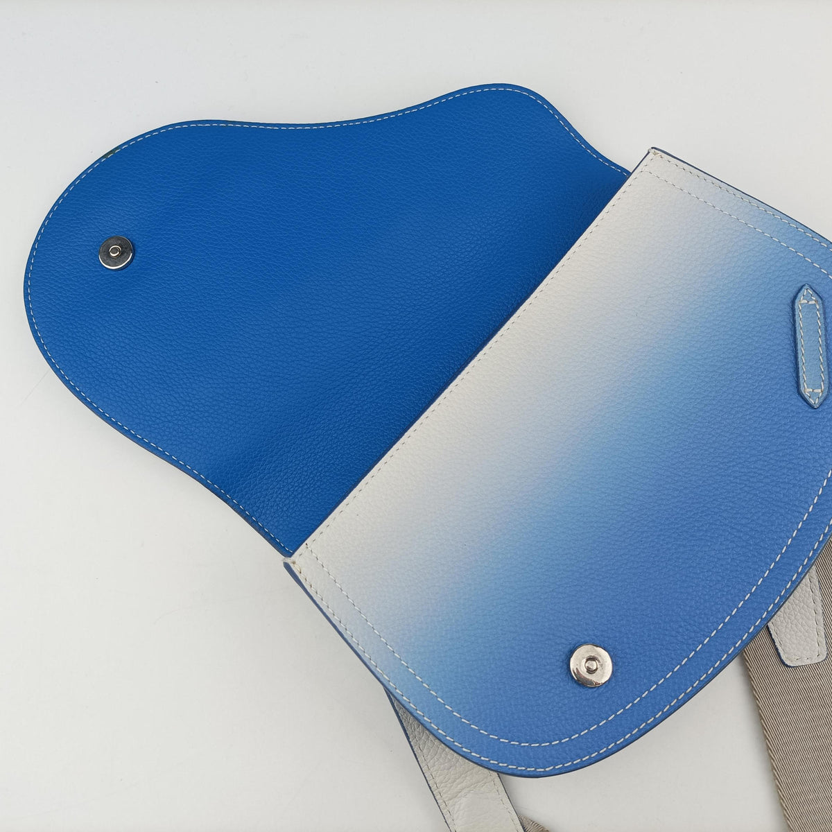 Saddle Blue × Gray leather 23-BO-1119サドル ブルー × グレー レザー 23-BO-1119