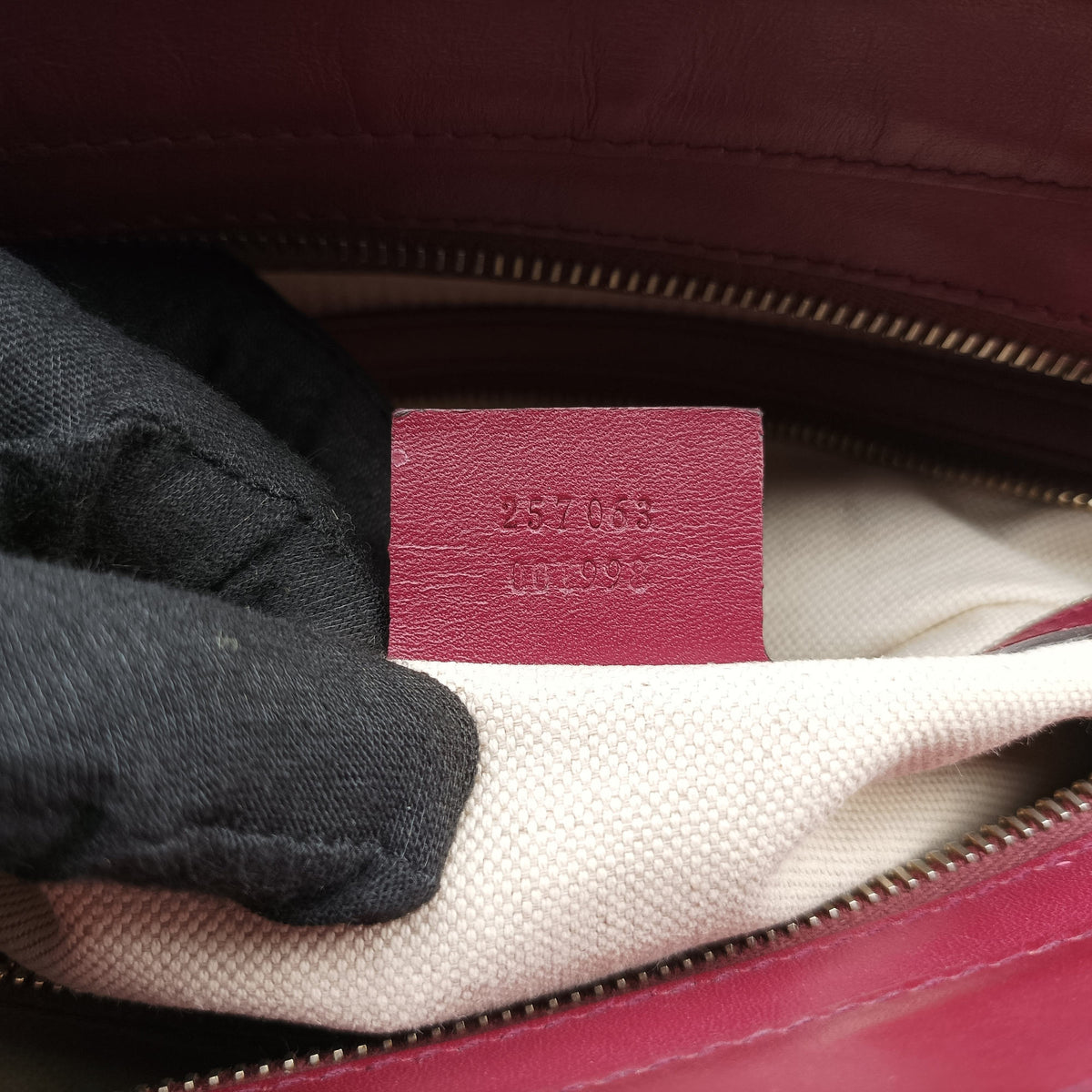 Guccissima Mayfair beige×rose red canvas×leather 257063 I9390936グッチシマ メイフェア ベージュ×ローズレッド キャンバス×レザー 257063 I9390936