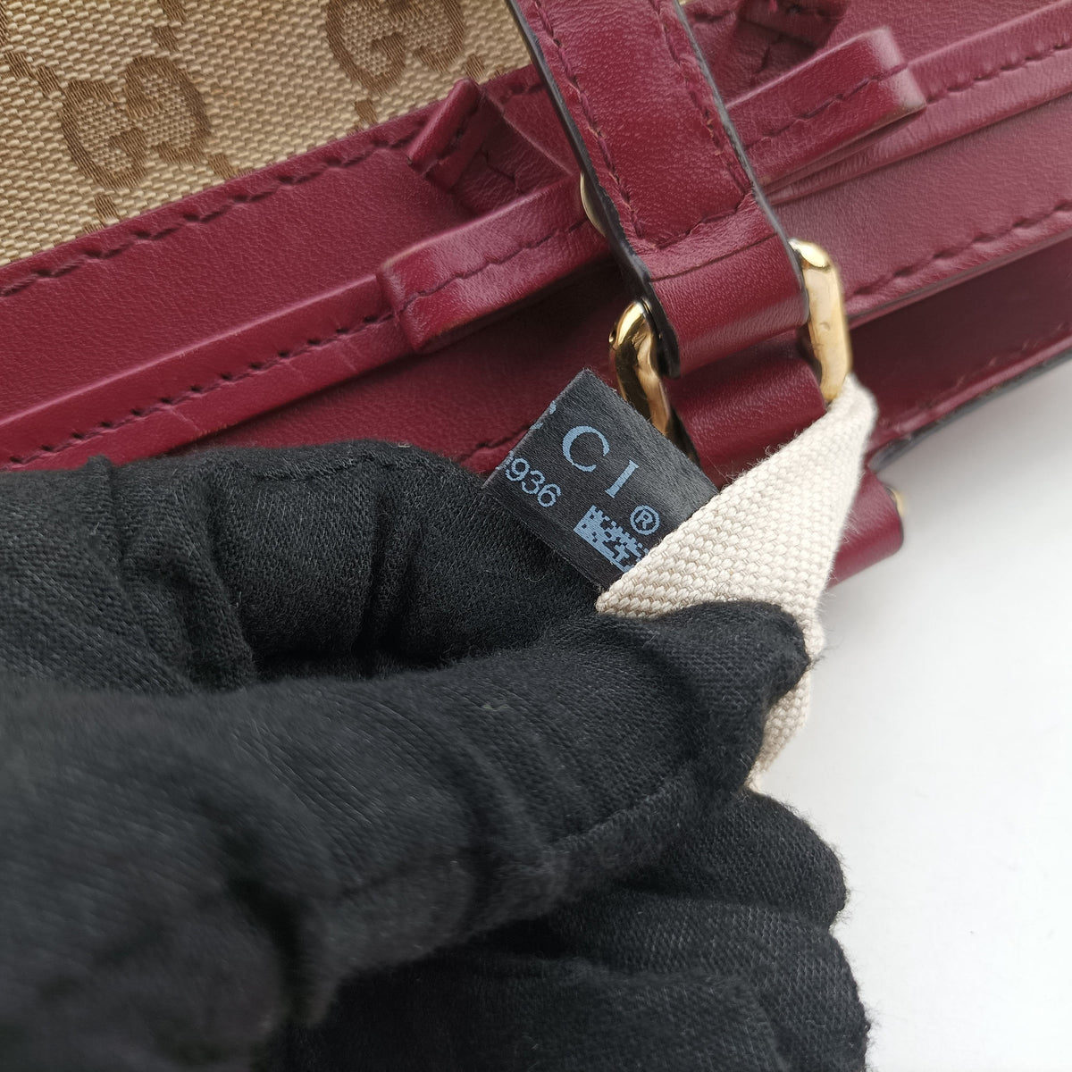 Guccissima Mayfair beige×rose red canvas×leather 257063 I9390936グッチシマ メイフェア ベージュ×ローズレッド キャンバス×レザー 257063 I9390936