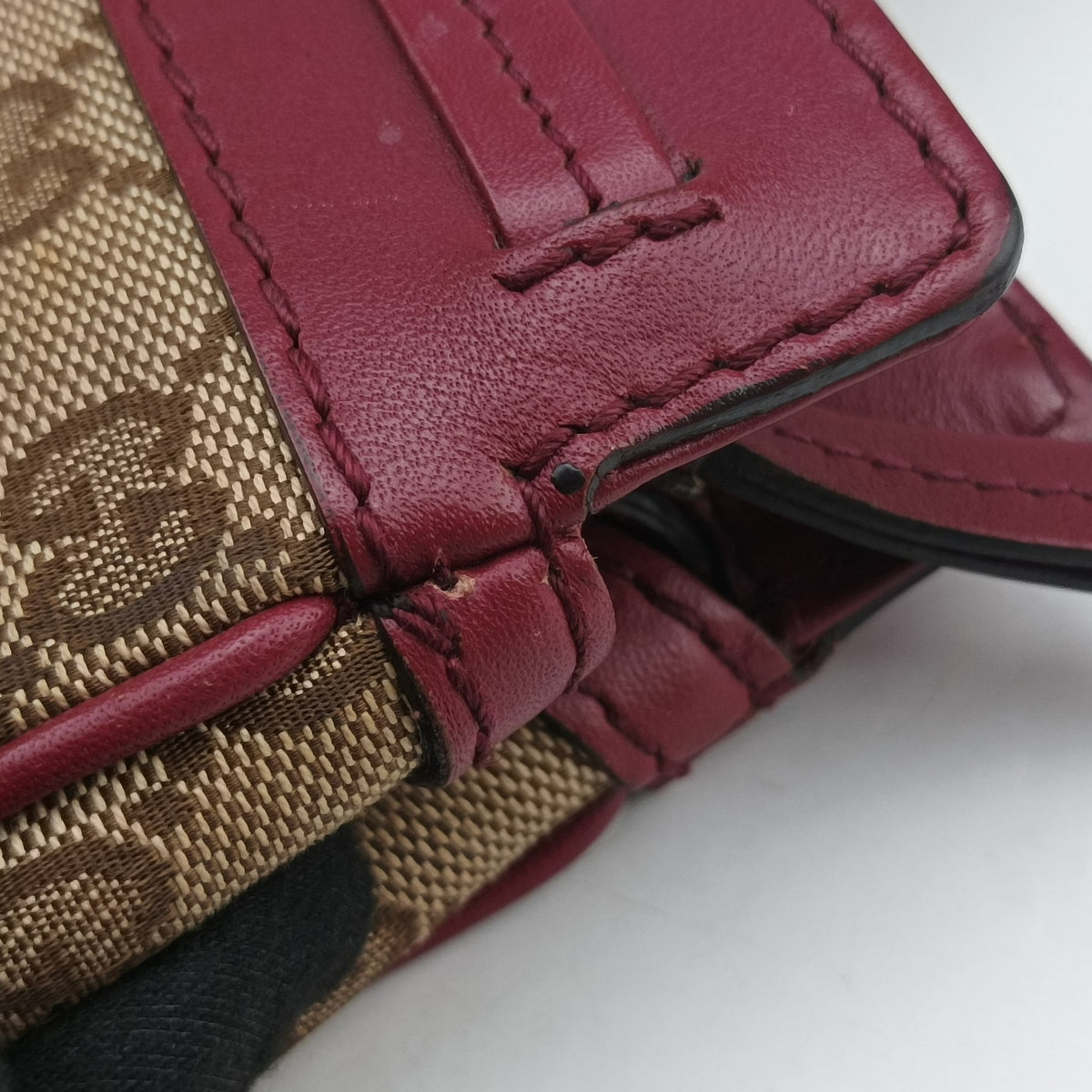 Guccissima Mayfair beige×rose red canvas×leather 257063 I9390936グッチシマ メイフェア ベージュ×ローズレッド キャンバス×レザー 257063 I9390936