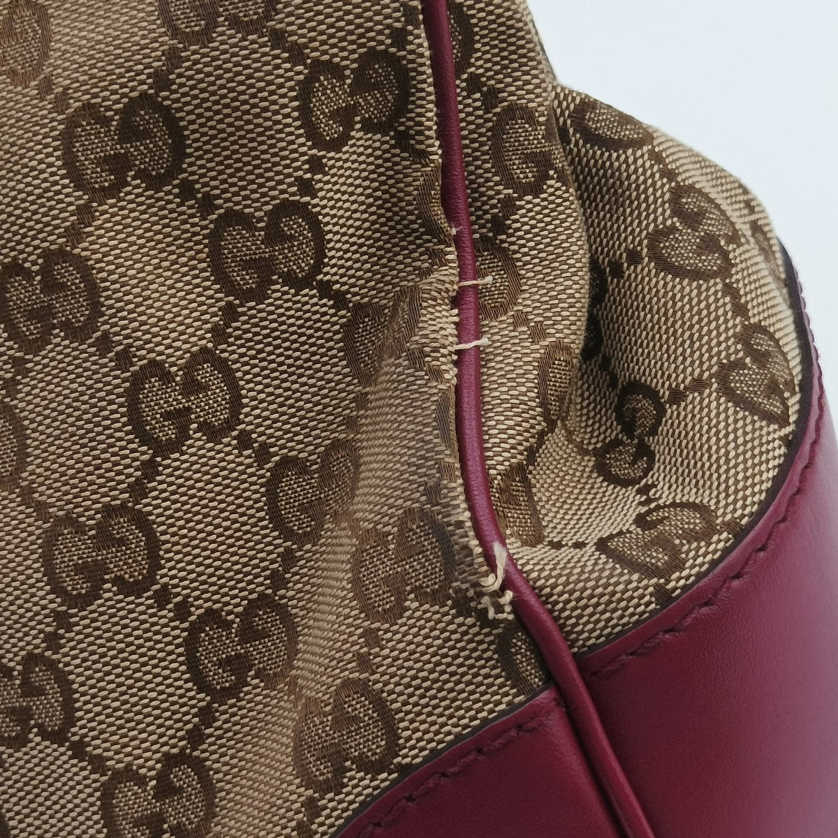 Guccissima Mayfair beige×rose red canvas×leather 257063 I9390936グッチシマ メイフェア ベージュ×ローズレッド キャンバス×レザー 257063 I9390936