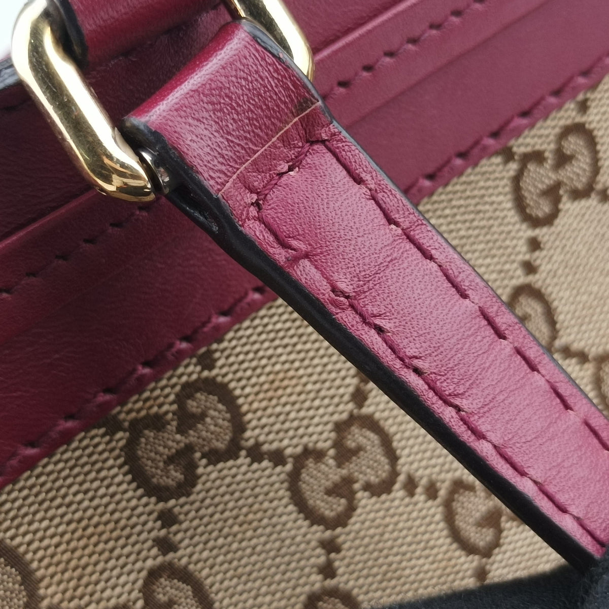 Guccissima Mayfair beige×rose red canvas×leather 257063 I9390936グッチシマ メイフェア ベージュ×ローズレッド キャンバス×レザー 257063 I9390936
