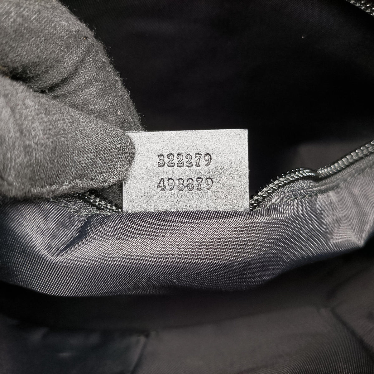 GG Supreme Black PVC coated canvas×Leather 322279 E018861204GGスプリーム ブラック PVCコーティングキャンバス×レザー 322279 E018861204