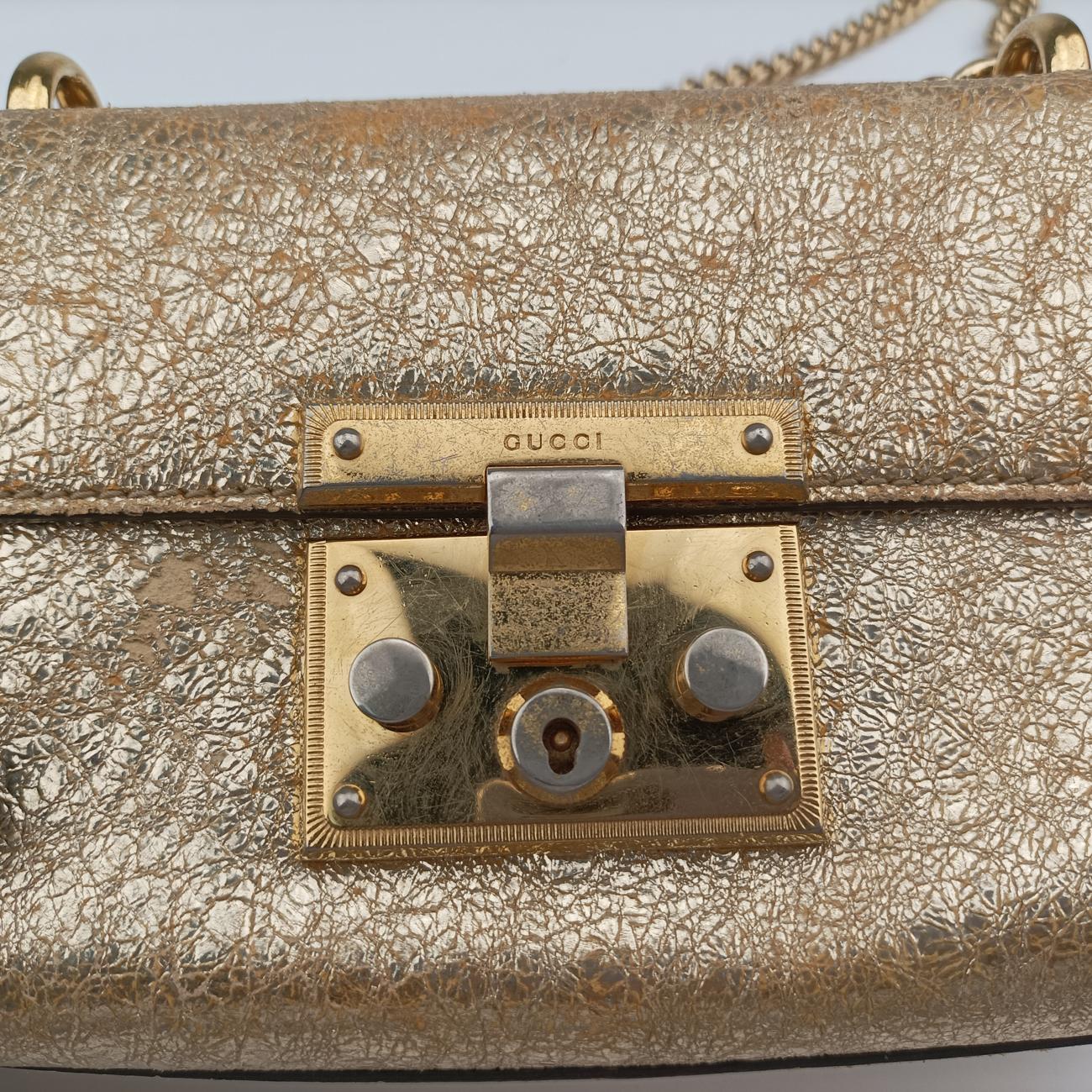 Padlock Golden PVC coated canvas 409487 H019254000パドロック ゴールド PVCコーティングキャンバス 409487 H019254000