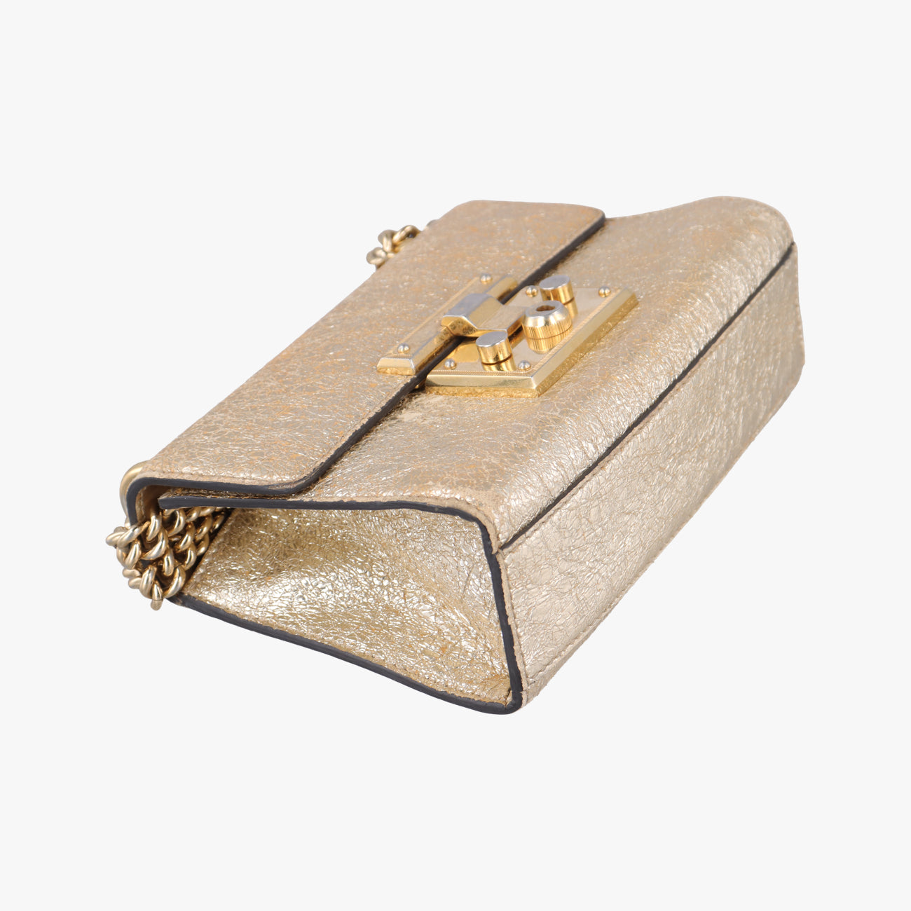 Padlock Golden PVC coated canvas 409487 H019254000パドロック ゴールド PVCコーティングキャンバス 409487 H019254000