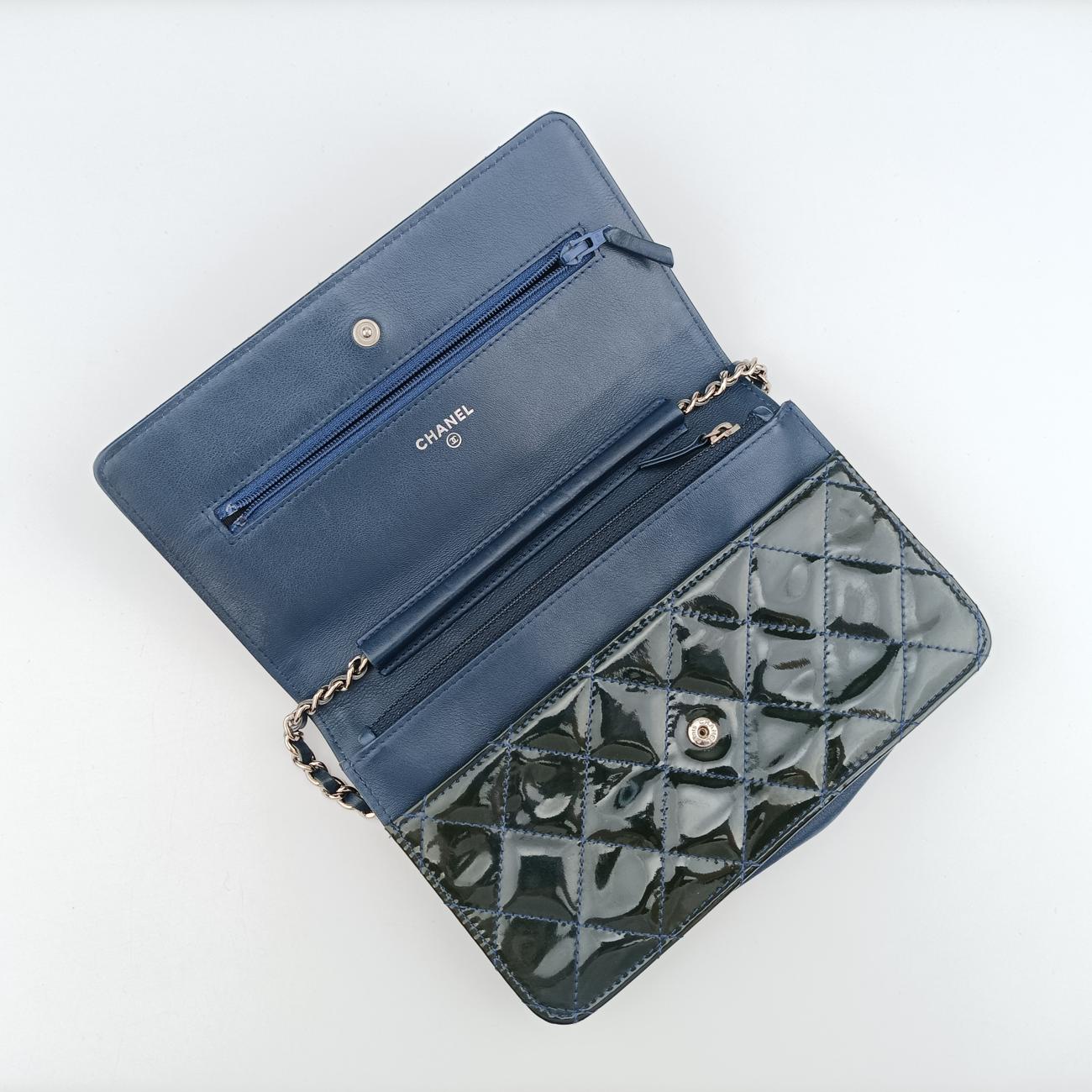 Matelasse coco markNavyPatent LeatherA3381414366109マトラッセ ココマークネイビーパテントA3381414366109