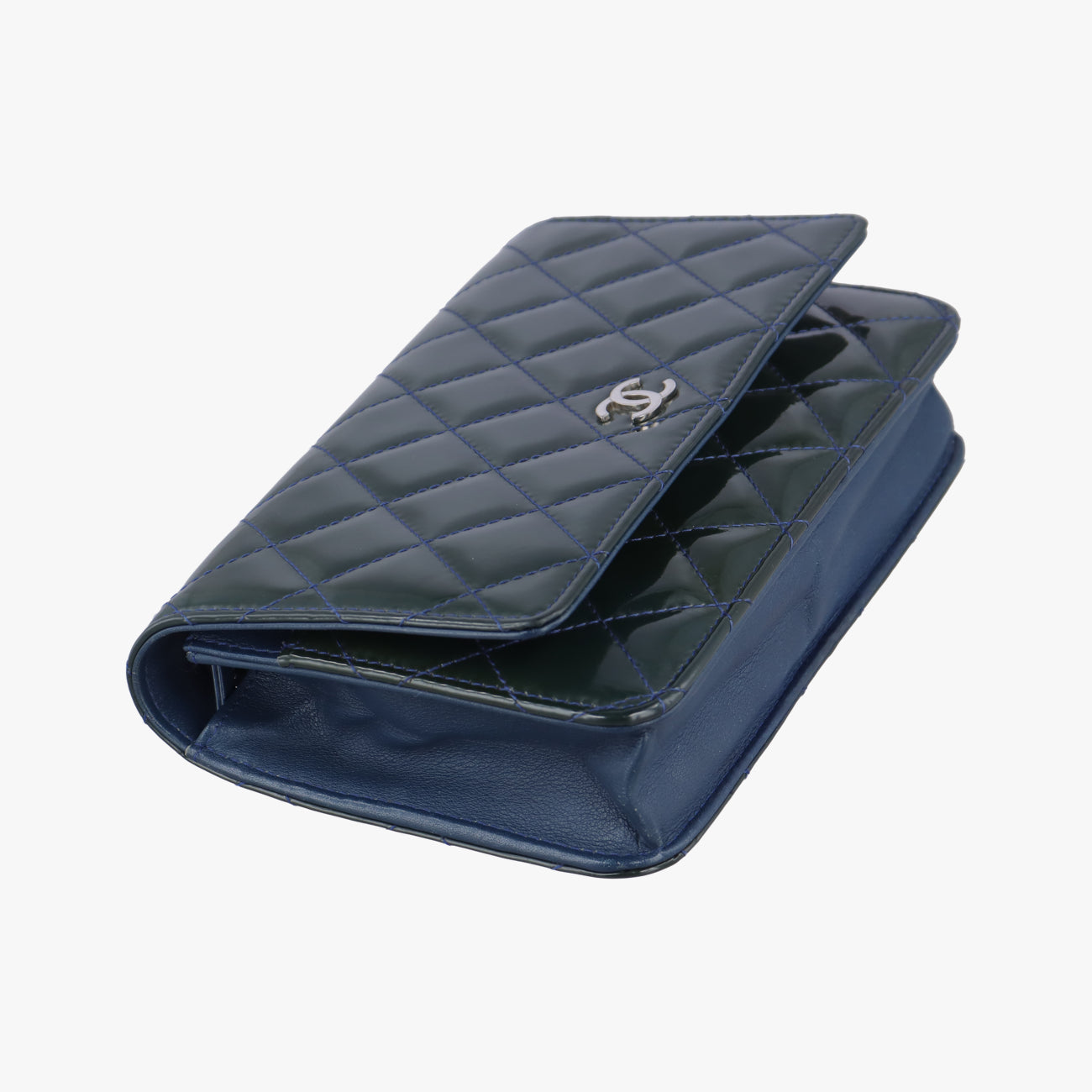 Matelasse coco markNavyPatent LeatherA3381414366109マトラッセ ココマークネイビーパテントA3381414366109