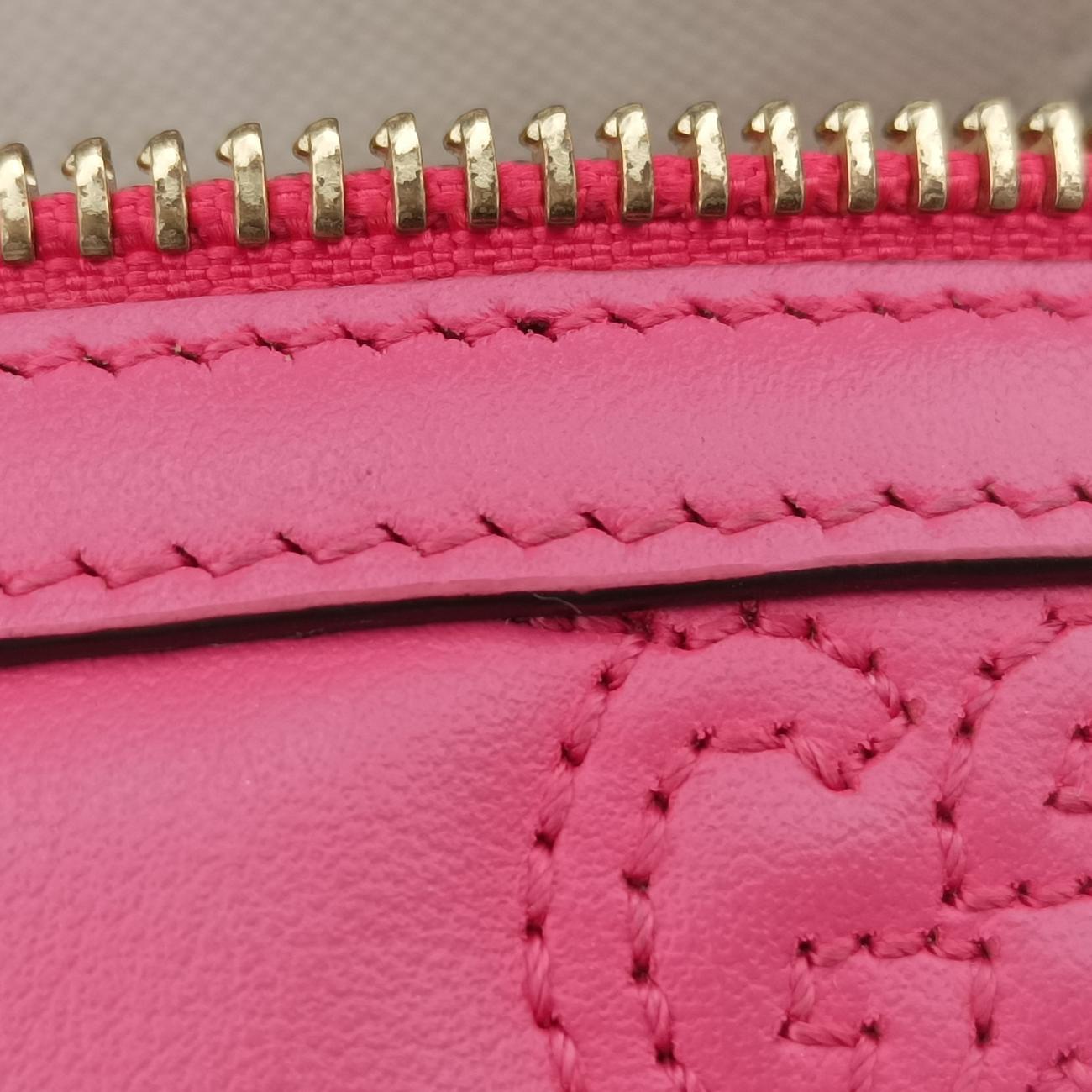 GG MatelassePinkLeather723770GGマトラッセ ミニピンクレザー723770