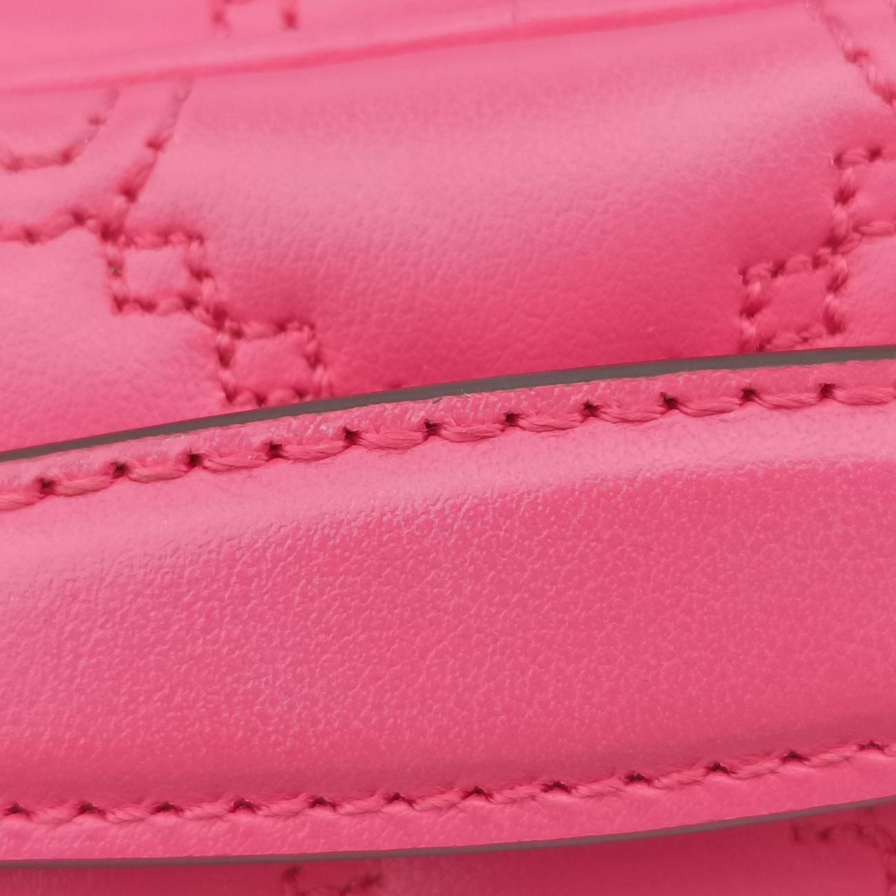 GG MatelassePinkLeather723770GGマトラッセ ミニピンクレザー723770