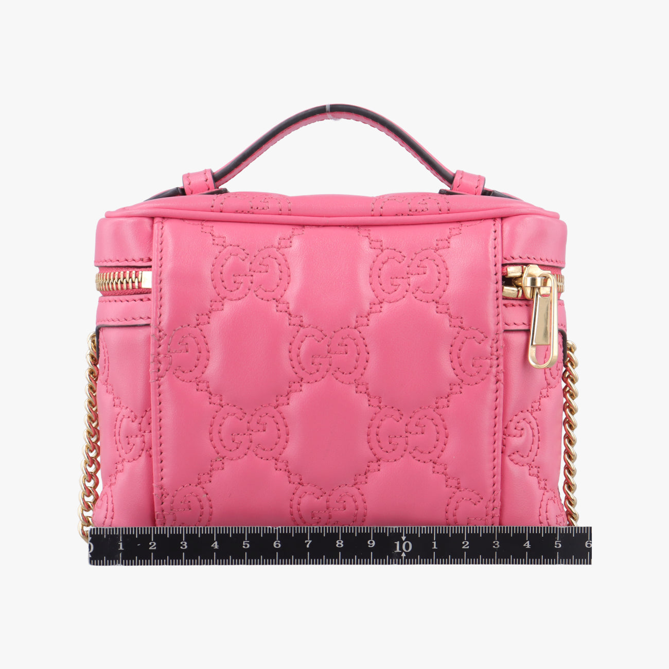 GG MatelassePinkLeather723770GGマトラッセ ミニピンクレザー723770