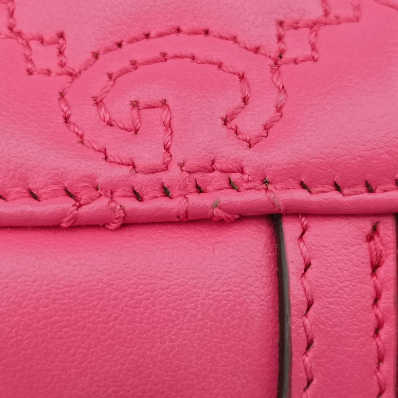 GG MatelassePinkLeather723770GGマトラッセ ミニピンクレザー723770