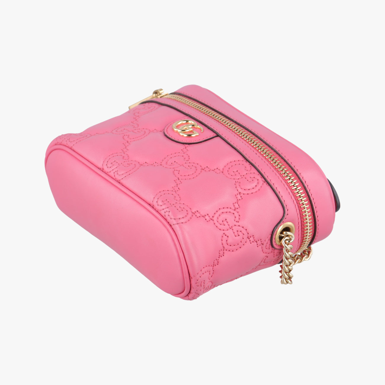 GG MatelassePinkLeather723770GGマトラッセ ミニピンクレザー723770