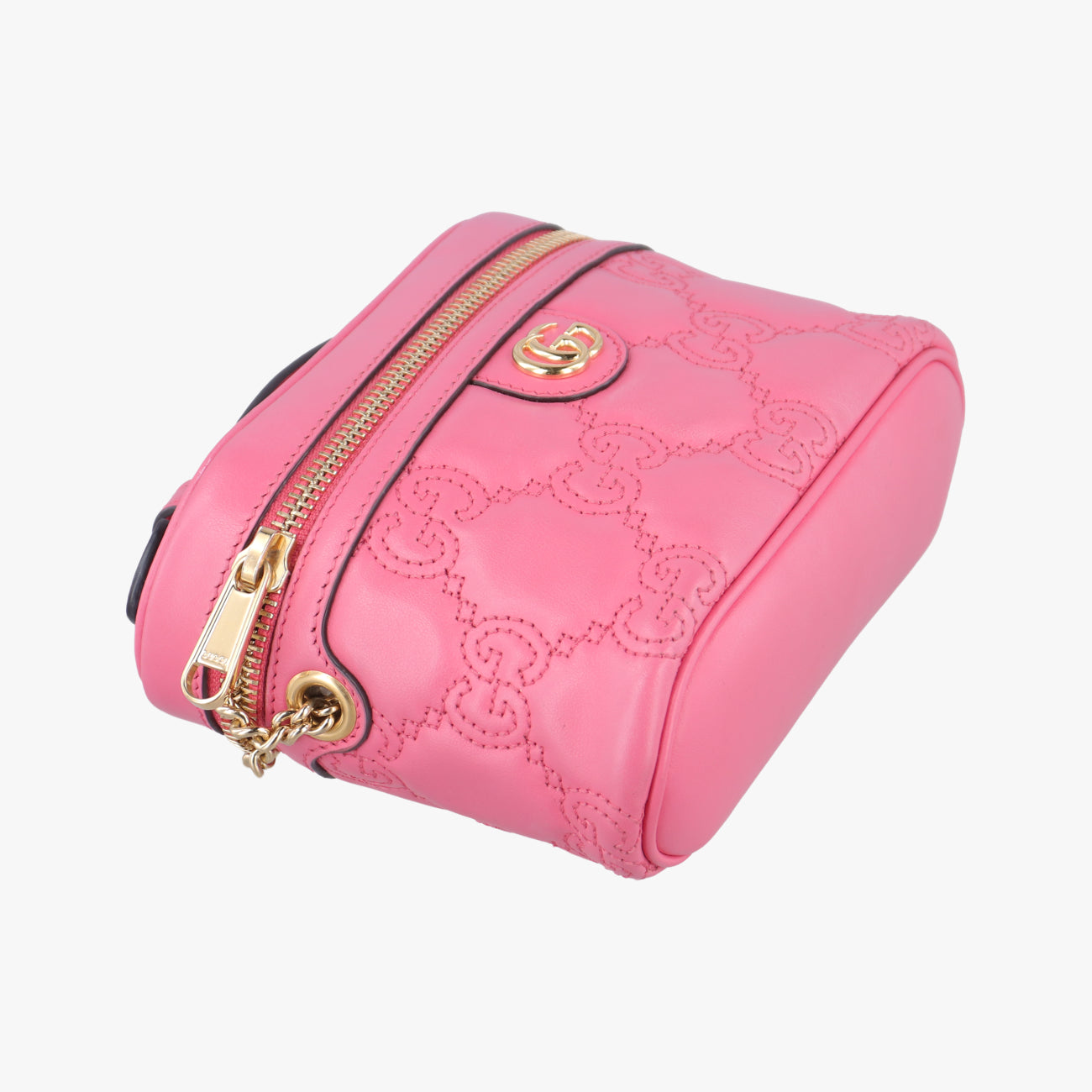 GG MatelassePinkLeather723770GGマトラッセ ミニピンクレザー723770