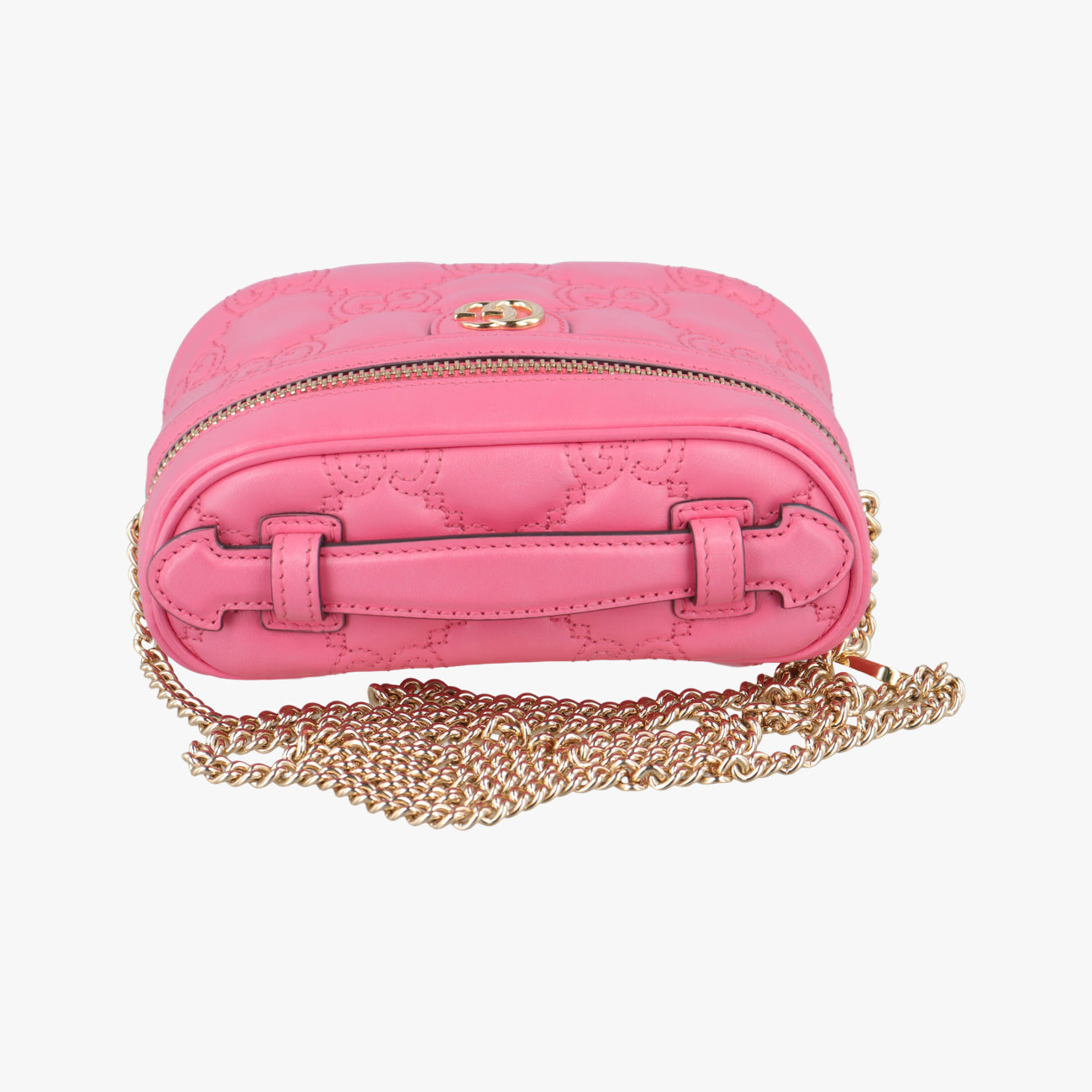 GG MatelassePinkLeather723770GGマトラッセ ミニピンクレザー723770