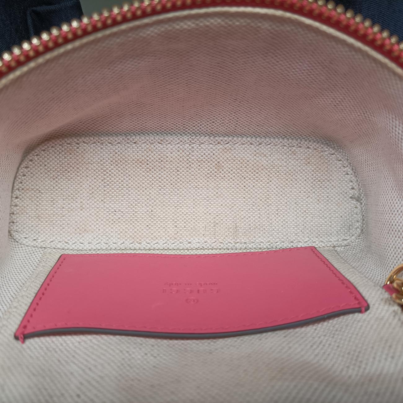 GG MatelassePinkLeather723770GGマトラッセ ミニピンクレザー723770