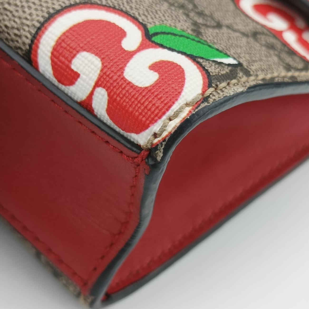 Padlock GG apple printMulticolourPVC coated canvas409487I033549441パドロック GGアップルプリントマルチカラーPVCコーティングキャンバス409487I033549441