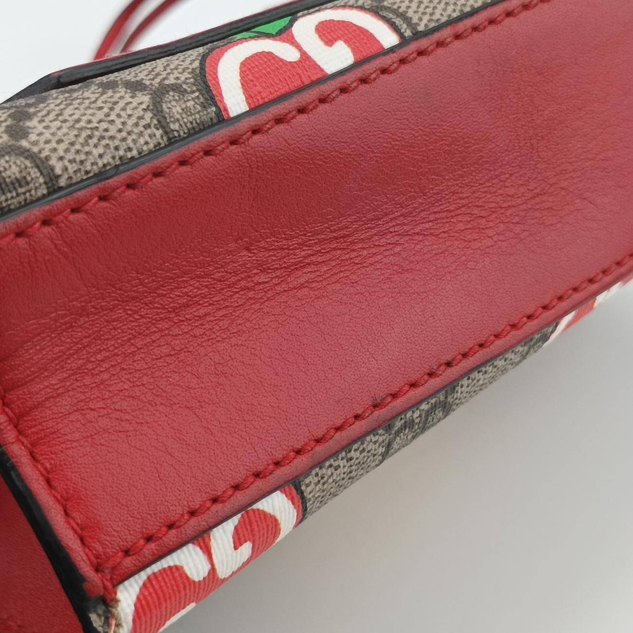 Padlock GG apple printMulticolourPVC coated canvas409487I033549441パドロック GGアップルプリントマルチカラーPVCコーティングキャンバス409487I033549441