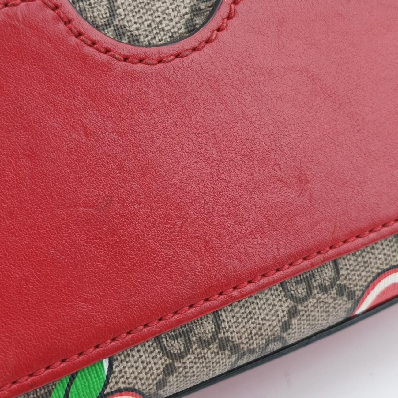 Padlock GG apple printMulticolourPVC coated canvas409487I033549441パドロック GGアップルプリントマルチカラーPVCコーティングキャンバス409487I033549441