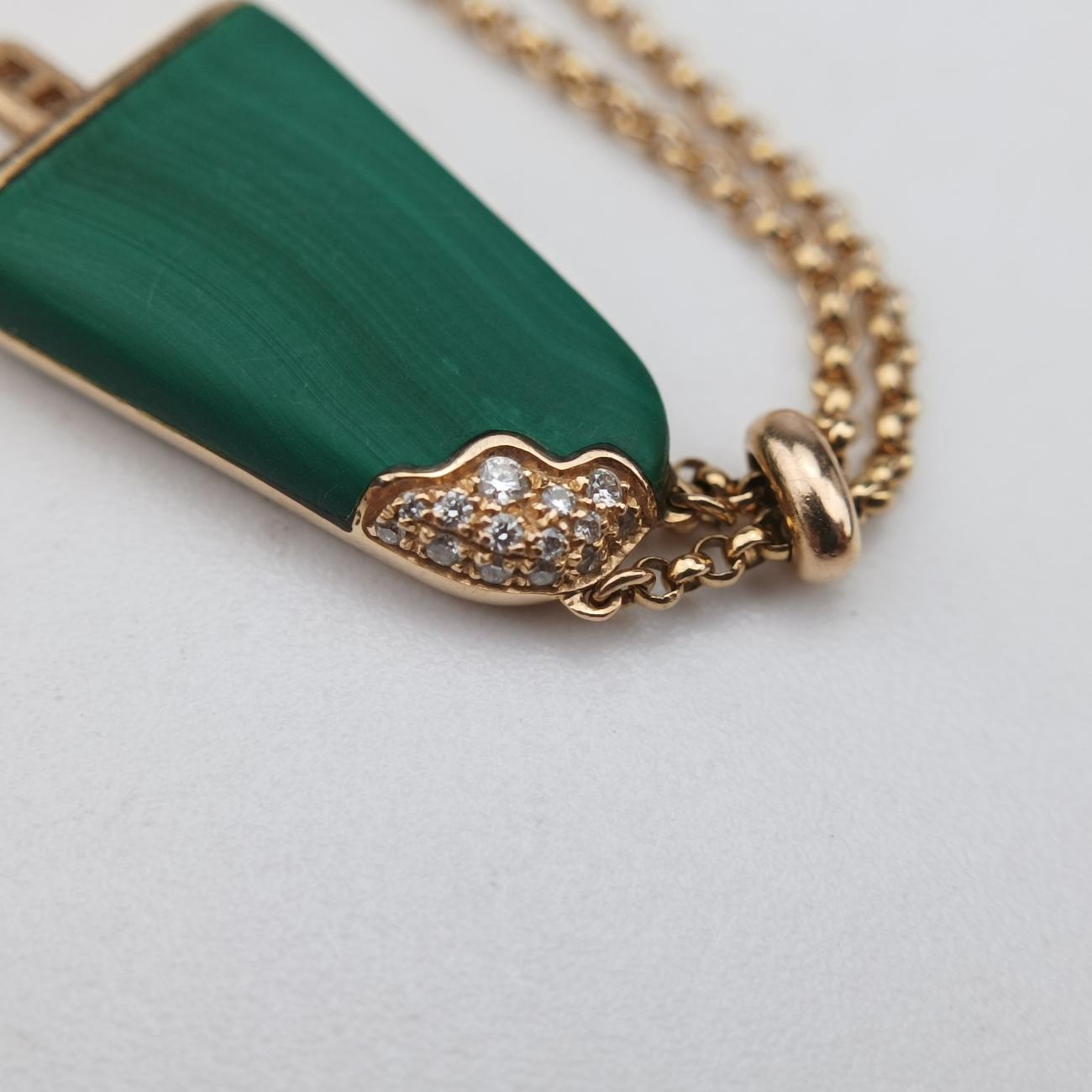 Gelati Malachite DiamondGreen×goldenAU750354744NWT7PPマラカイト ジェラーティ ダイヤモンドグリーン×ゴールドAU750354744NWT7PP