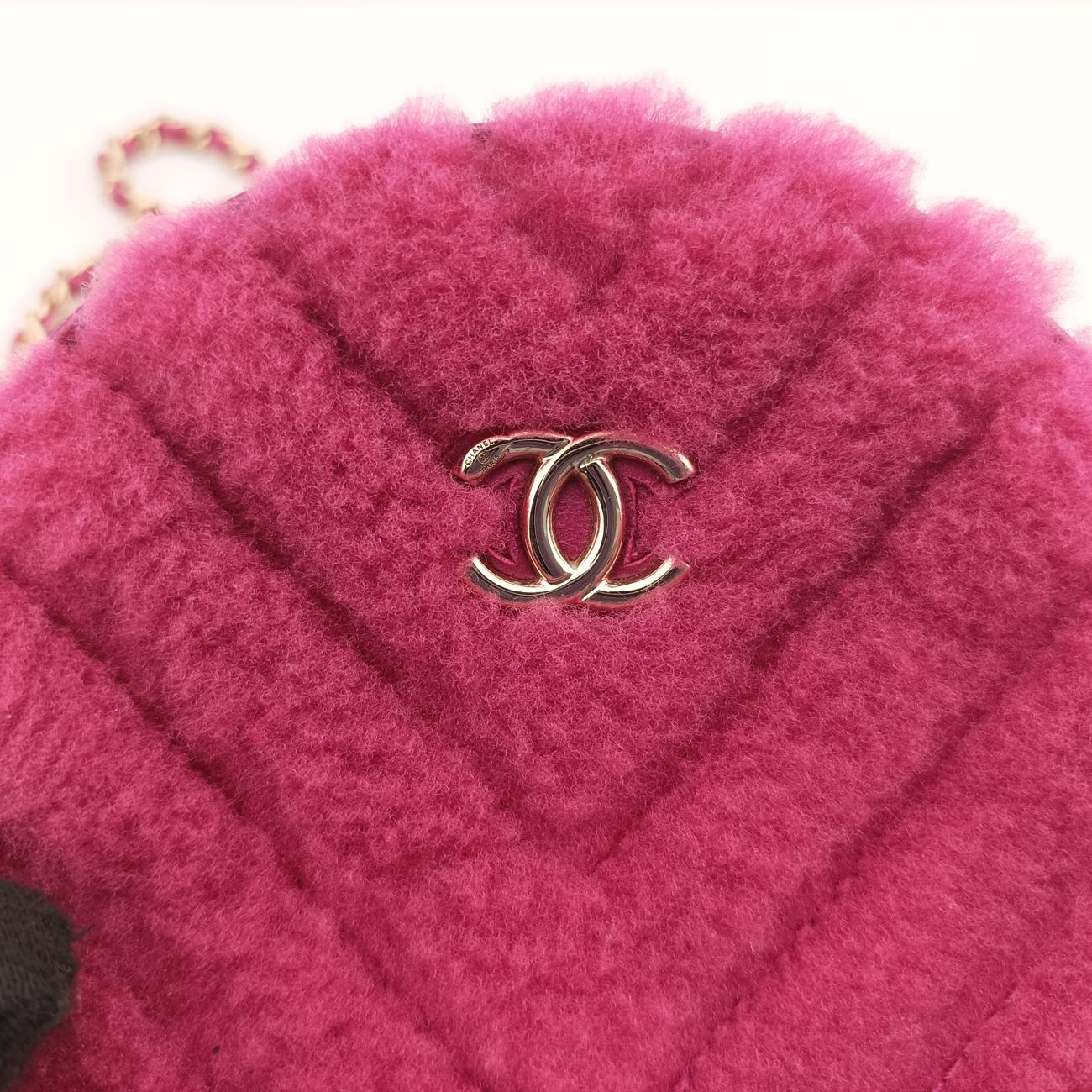 ROUND SHEARLING COCO NEIGEpinkFur x Leather AP093228979353ラウンド ムートン ココマークピンクファー×レザーAP093228979353