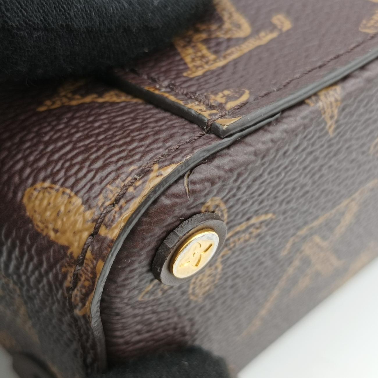 VERTICAL BOX TRUNKbrown×greenMonogram Canvas×calf leatherM59664ICチップモノグラム(N°7) ヴェルティカル ボックス トランク 2022SSモノグラム/ブラウン系×グリーンモノグラムキャンバス×カーフレザーM59664ICチップ