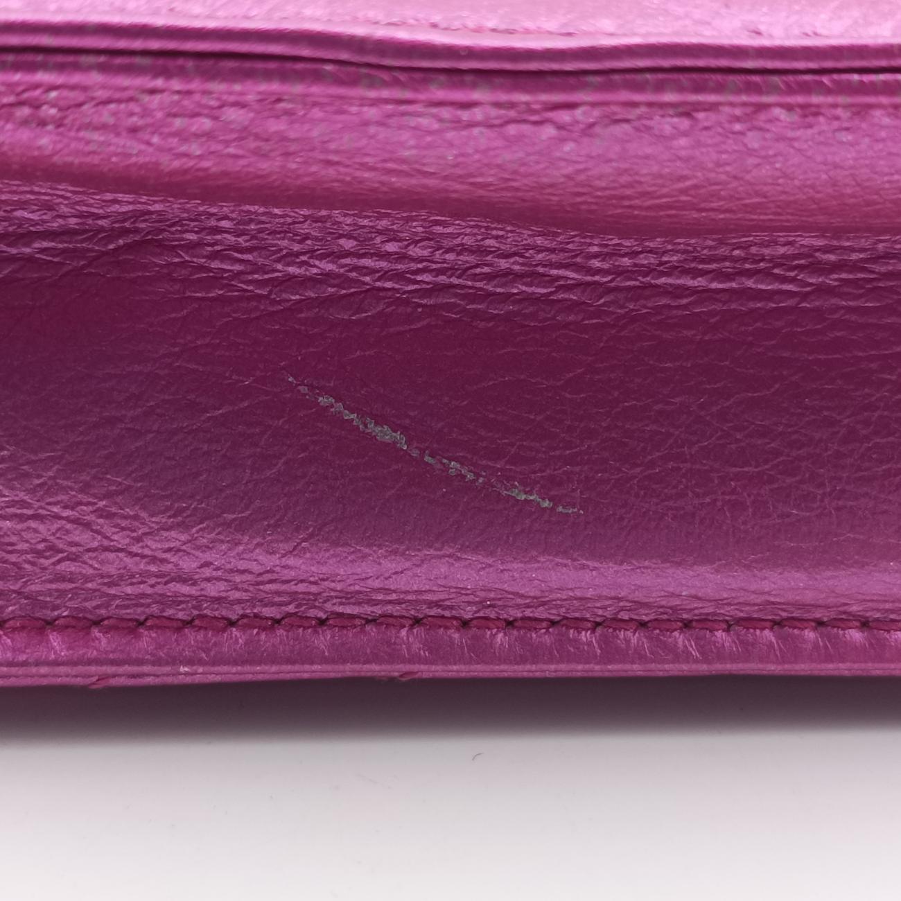 Pochette Heart crystal GG MarmontPinkLeather549880ポシェット ハート クリスタル GGマーモントピンクレザー549880