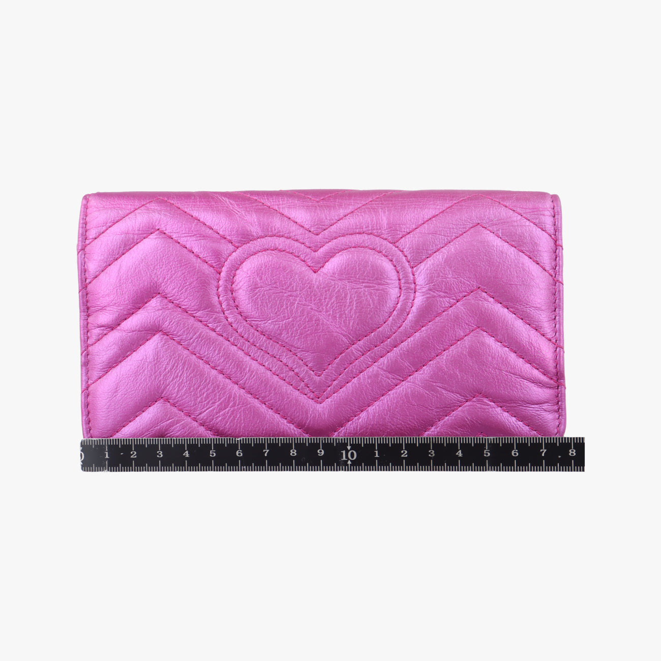 Pochette Heart crystal GG MarmontPinkLeather549880ポシェット ハート クリスタル GGマーモントピンクレザー549880