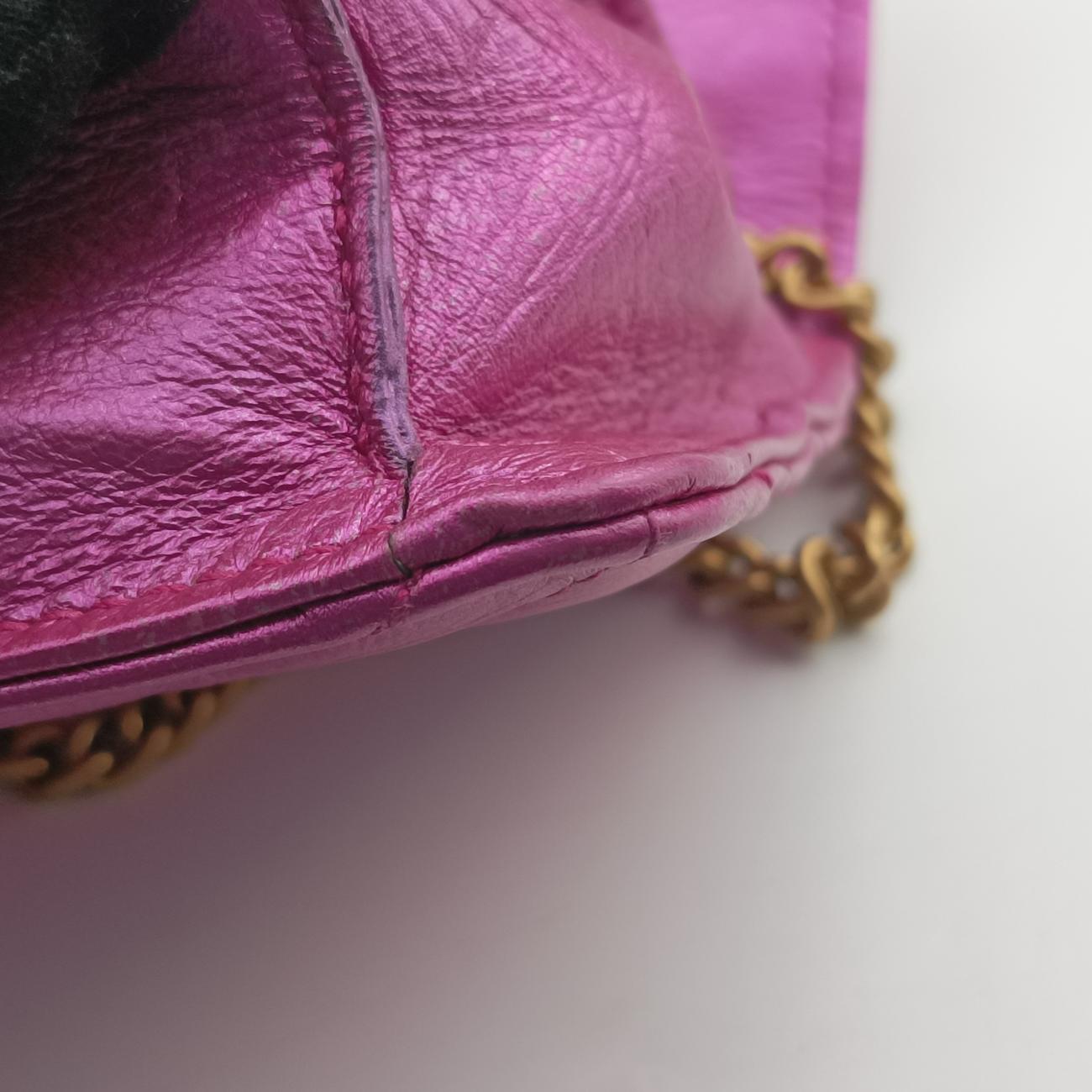 Pochette Heart crystal GG MarmontPinkLeather549880ポシェット ハート クリスタル GGマーモントピンクレザー549880